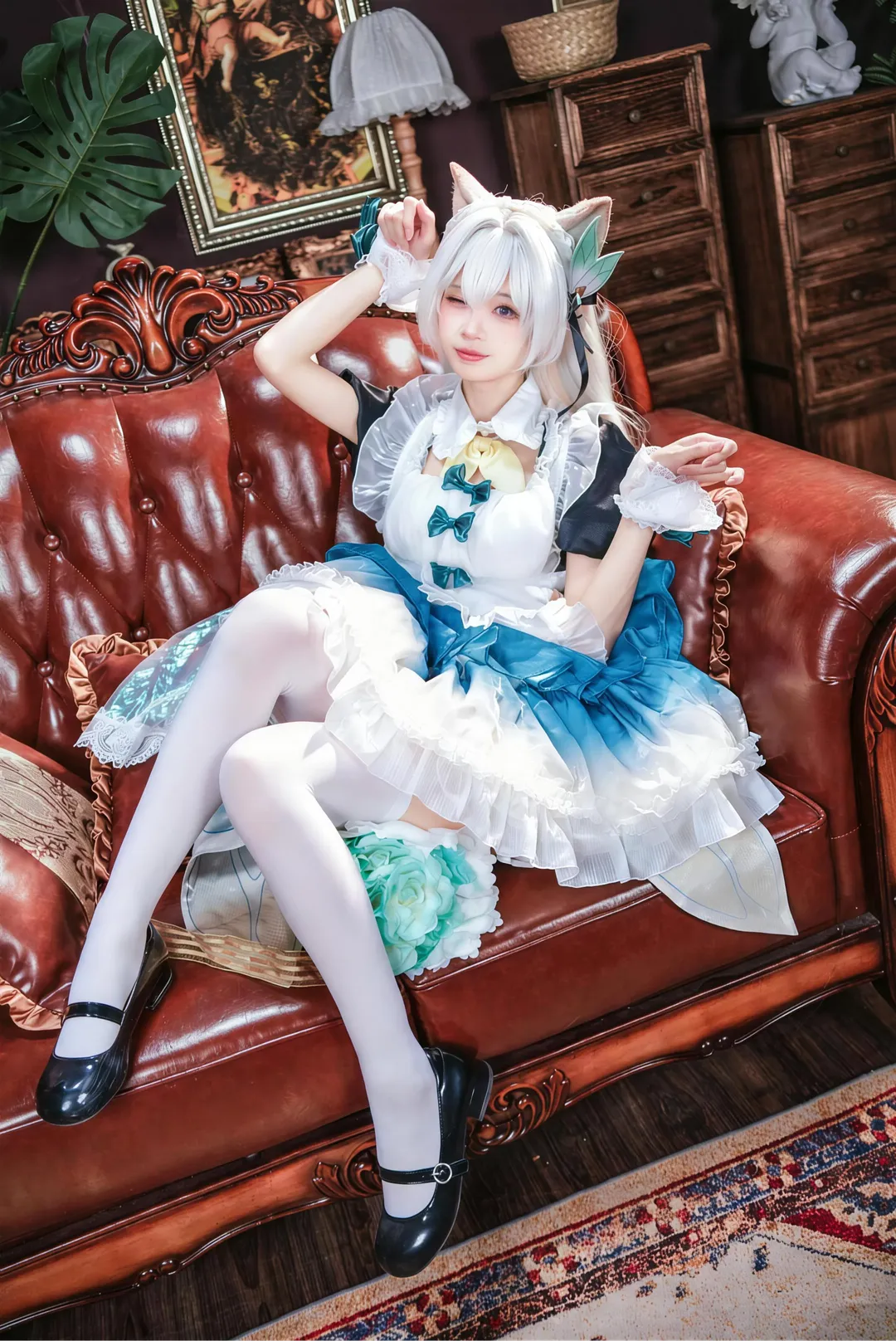 Cosplay, 氛围感, 崩坏星穹铁道, 流萤cos, 女仆装 - 第2张