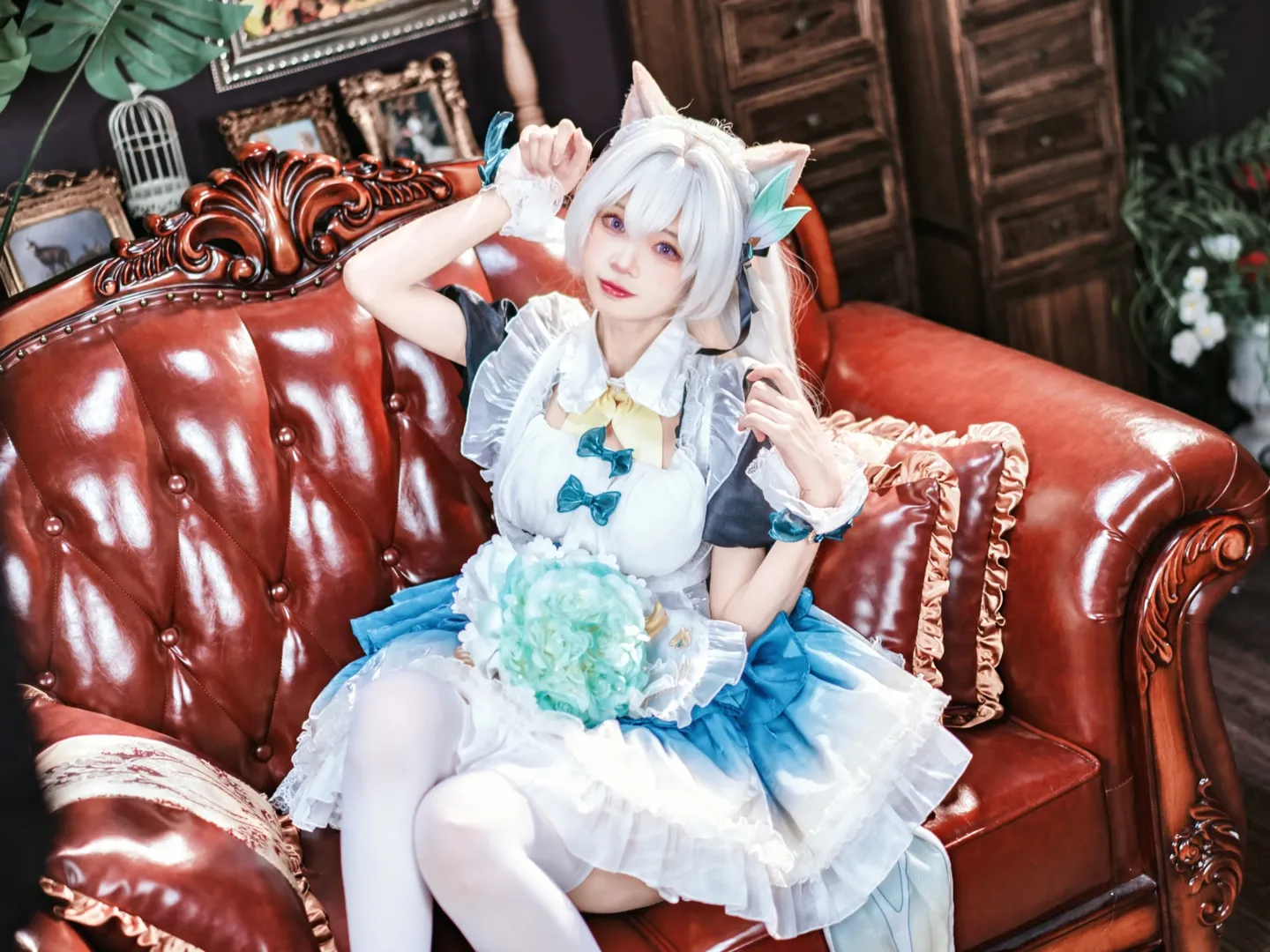 Cosplay, 氛围感, 崩坏星穹铁道, 流萤cos, 女仆装 - 第3张