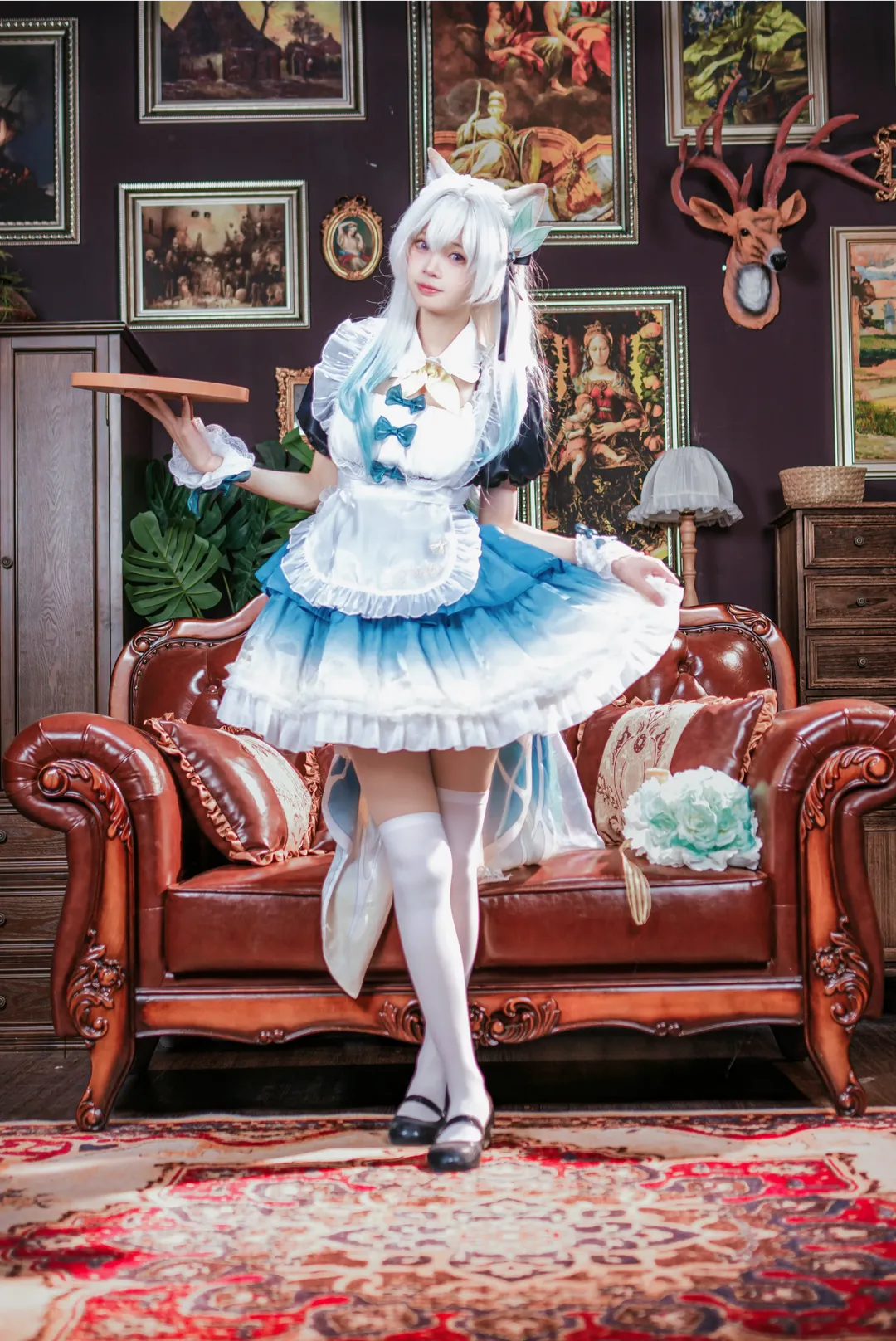 Cosplay, 氛围感, 崩坏星穹铁道, 流萤cos, 女仆装 - 第4张