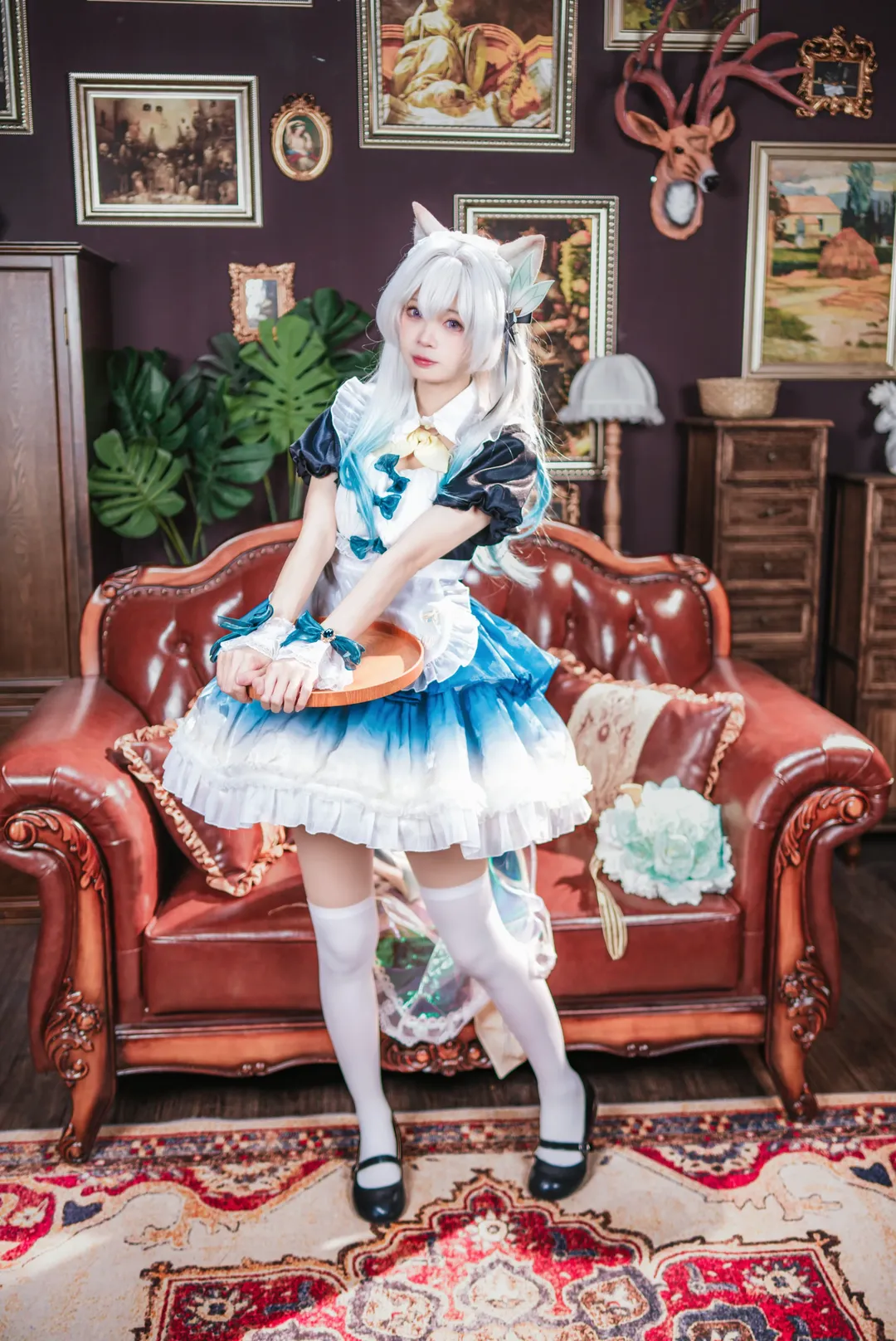 Cosplay, 氛围感, 崩坏星穹铁道, 流萤cos, 女仆装 - 第5张
