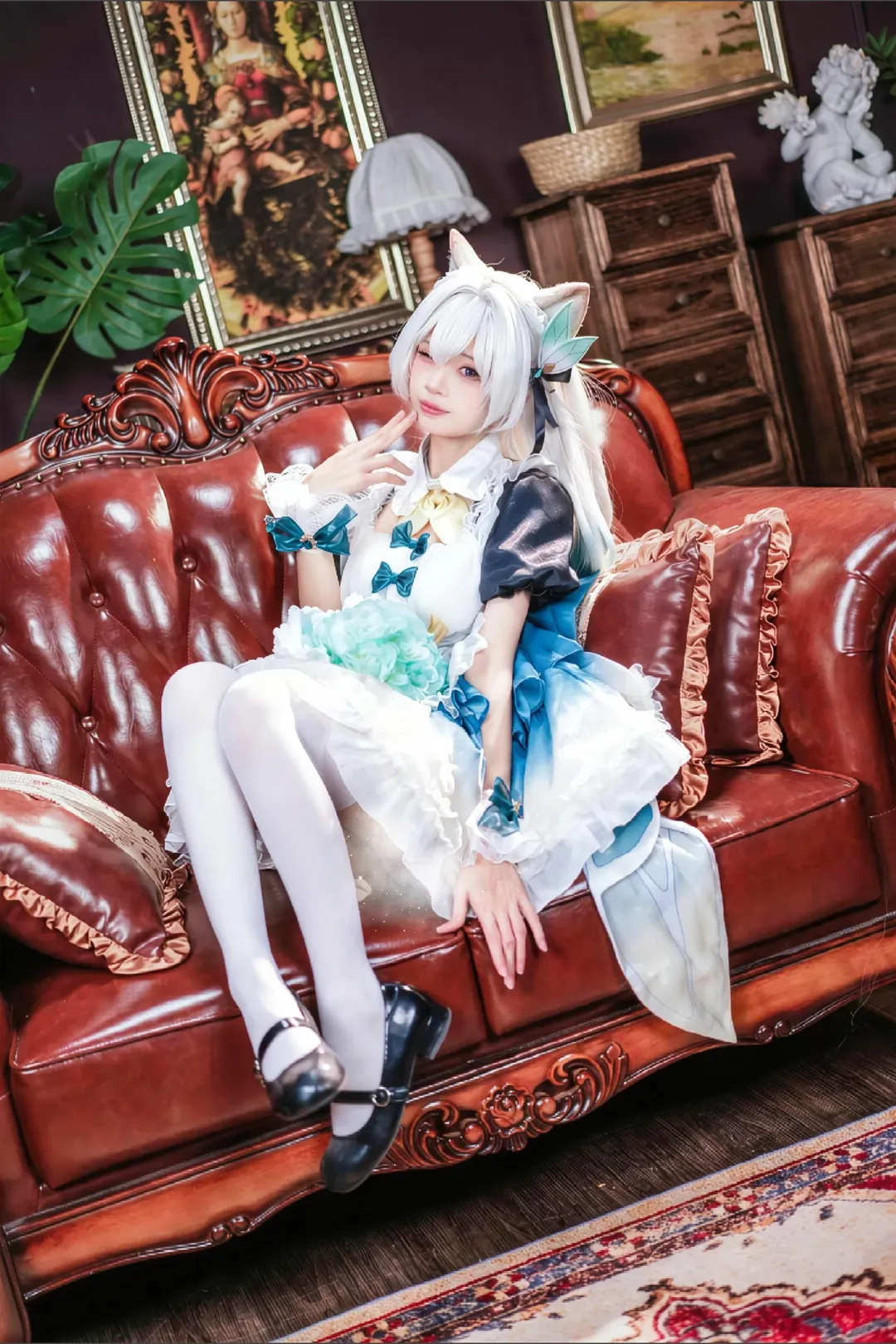 Cosplay, 氛围感, 崩坏星穹铁道, 流萤cos, 女仆装 - 第6张