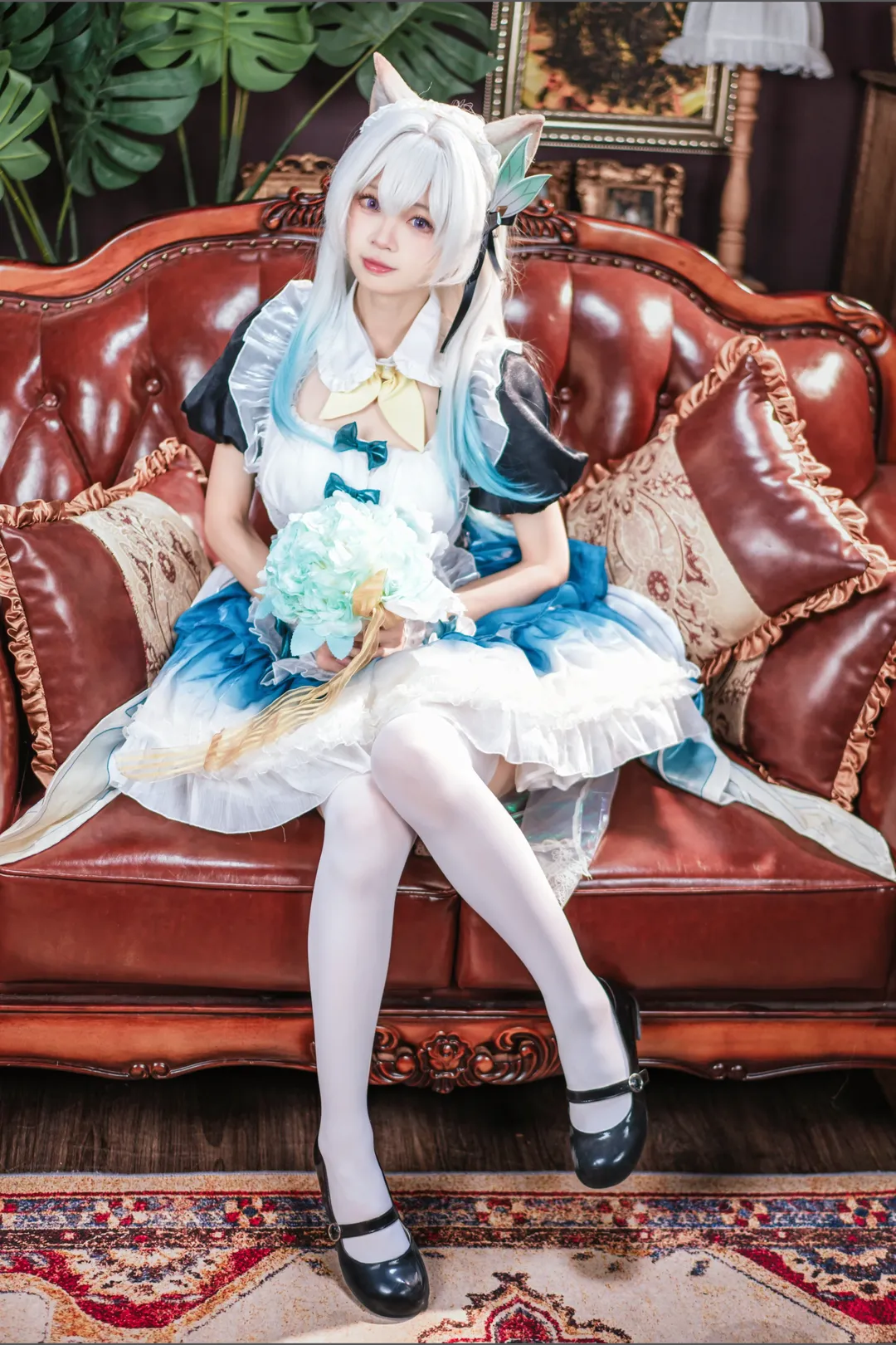 Cosplay, 氛围感, 崩坏星穹铁道, 流萤cos, 女仆装 - 第7张