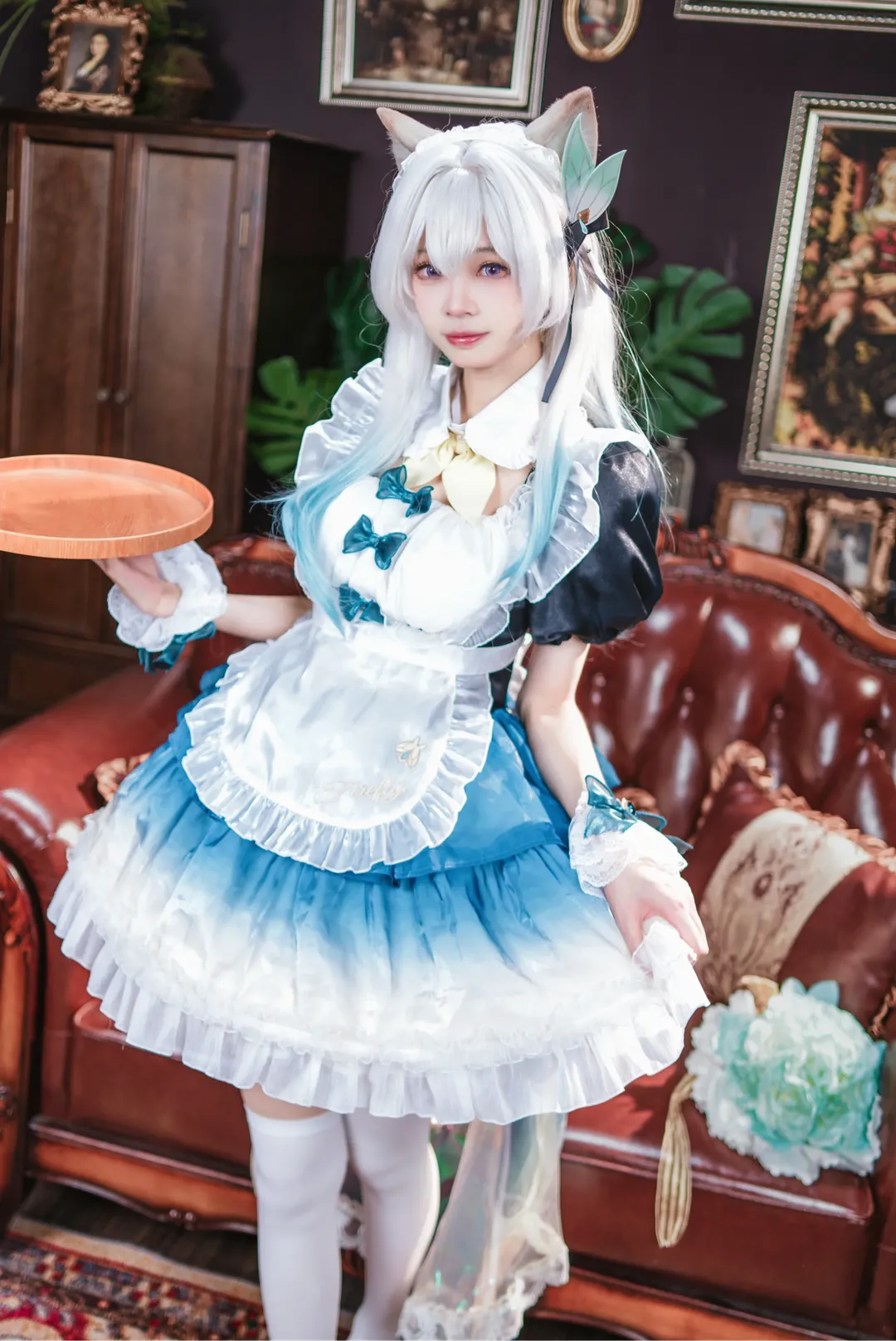 Cosplay, 氛围感, 崩坏星穹铁道, 流萤cos, 女仆装 - 第8张