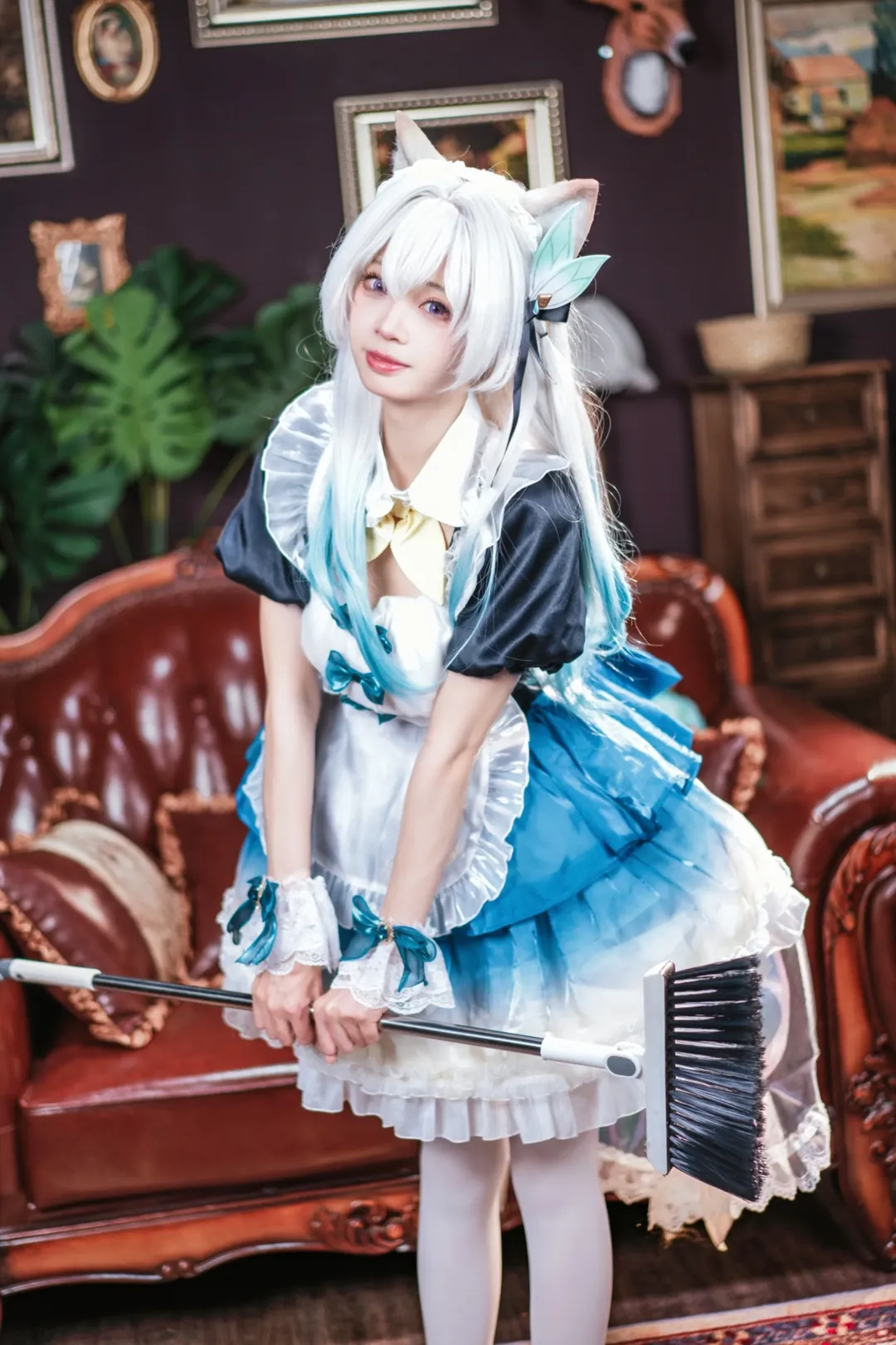 Cosplay, 氛围感, 崩坏星穹铁道, 流萤cos, 女仆装 - 第9张
