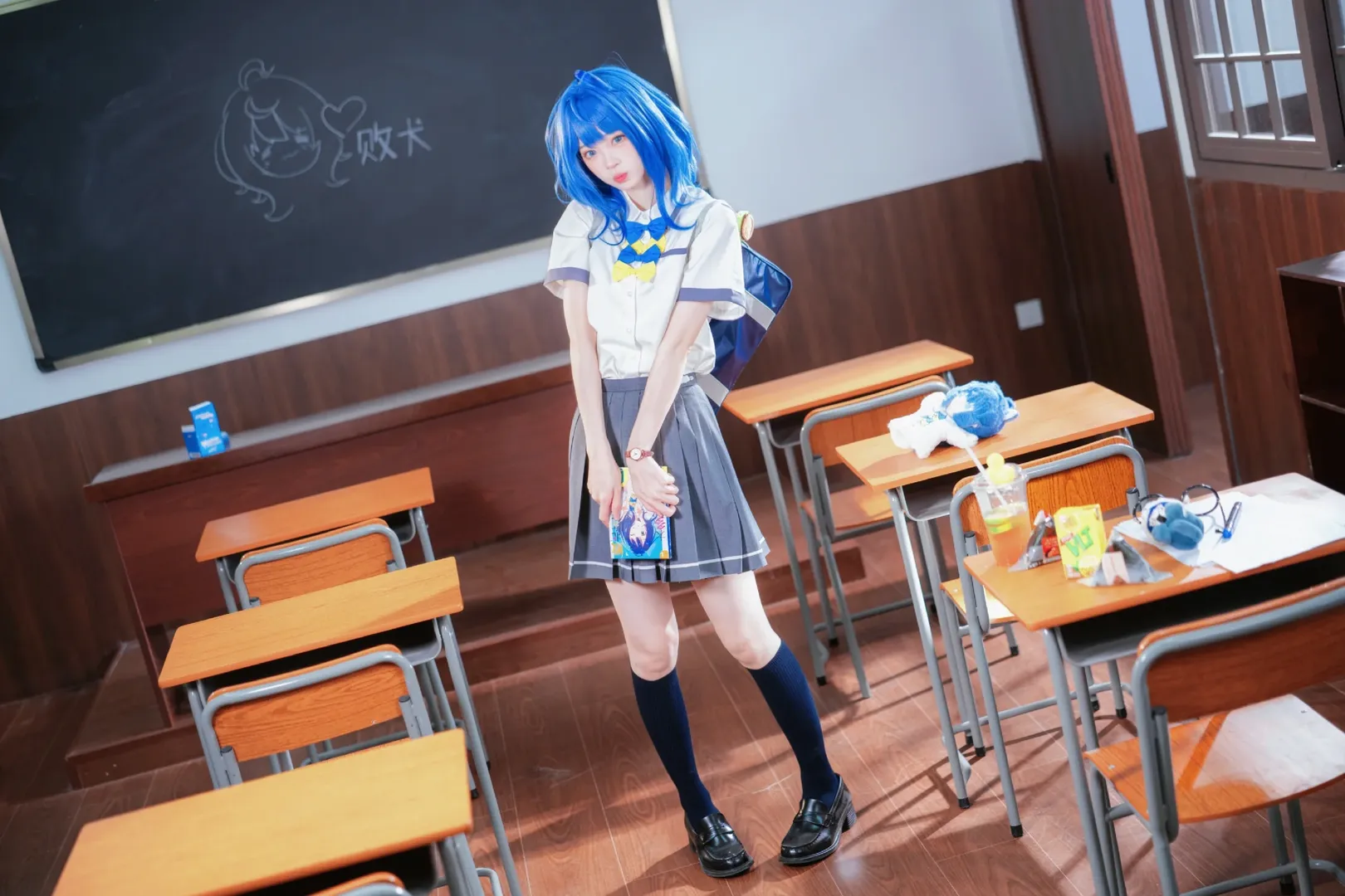 cosplay, 教室场景, 老八cos, 败犬, A7R3 - 第10张