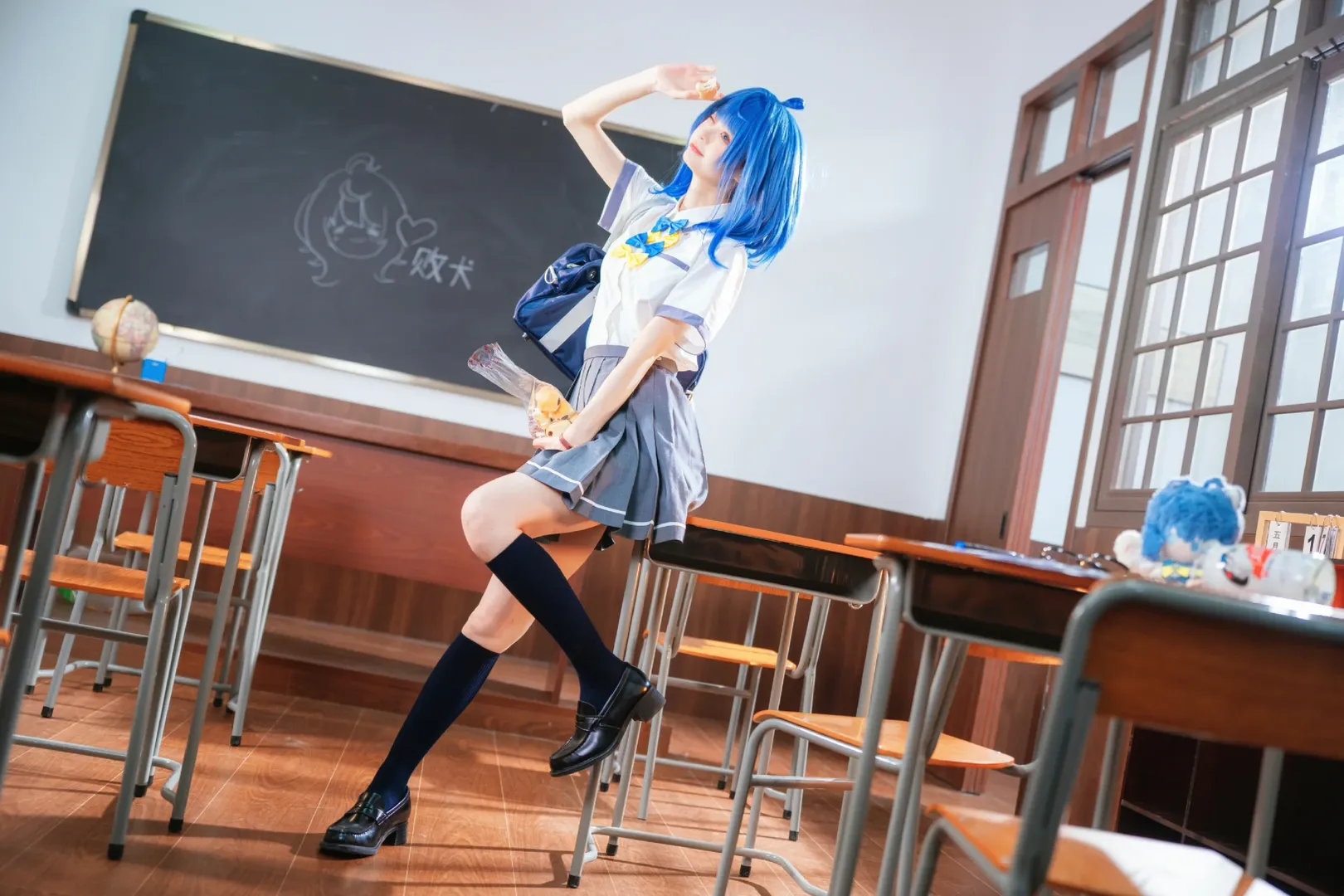cosplay, 教室场景, 老八cos, 败犬, A7R3 - 第3张
