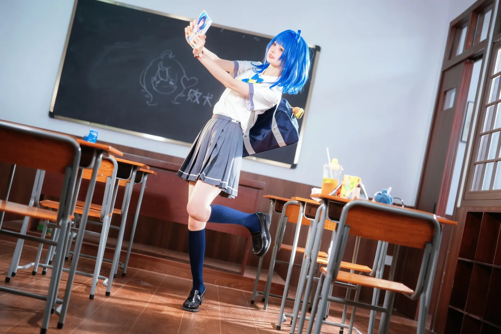 cosplay, 教室场景, 老八cos, 败犬, A7R3 - 第4张