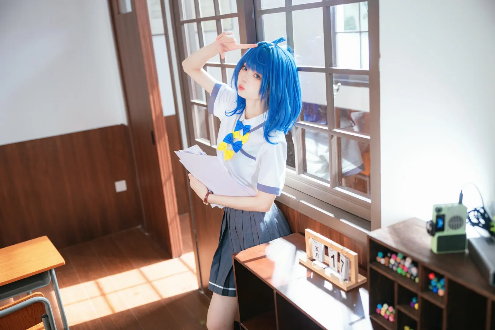 cosplay, 教室场景, 老八cos, 败犬, A7R3 - 第6张