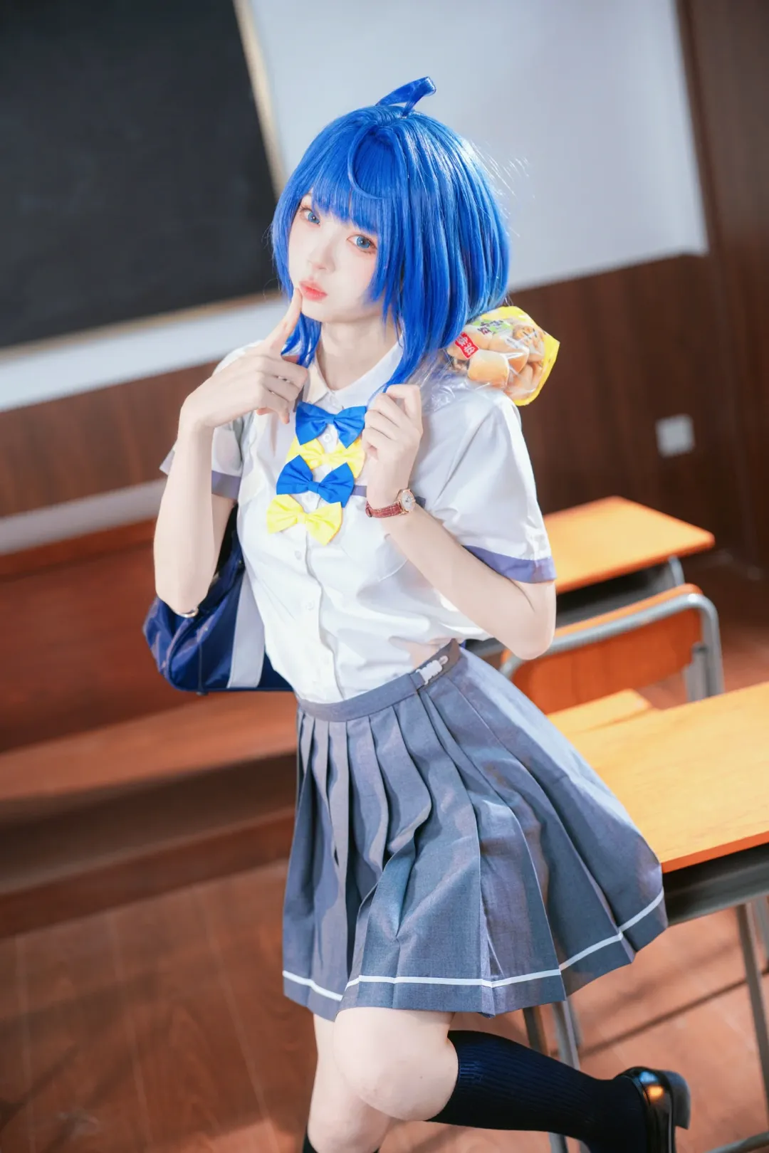cosplay, 教室场景, 老八cos, 败犬, A7R3 - 第7张
