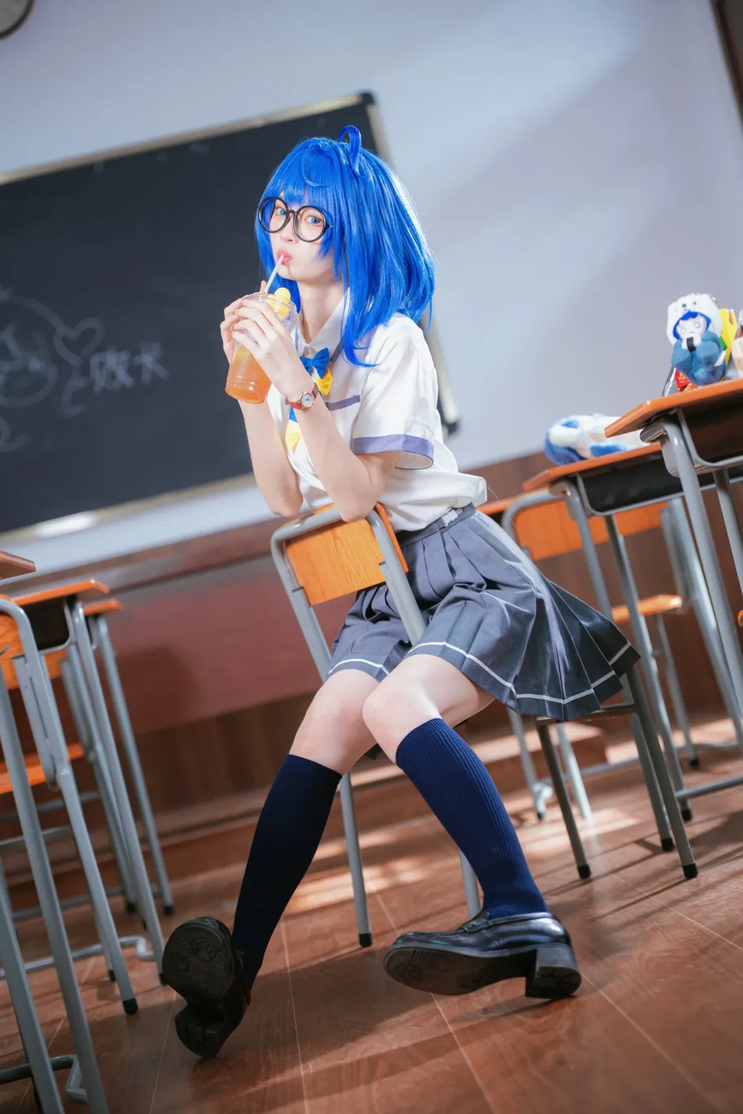 cosplay, 教室场景, 老八cos, 败犬, A7R3 - 第8张
