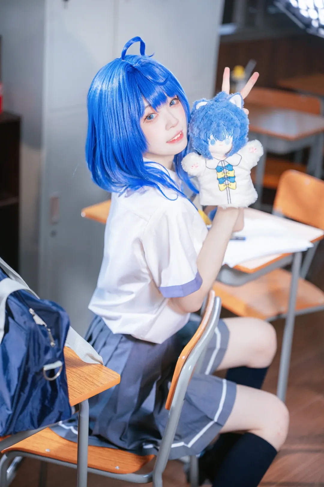 cosplay, 教室场景, 老八cos, 败犬, A7R3 - 第9张