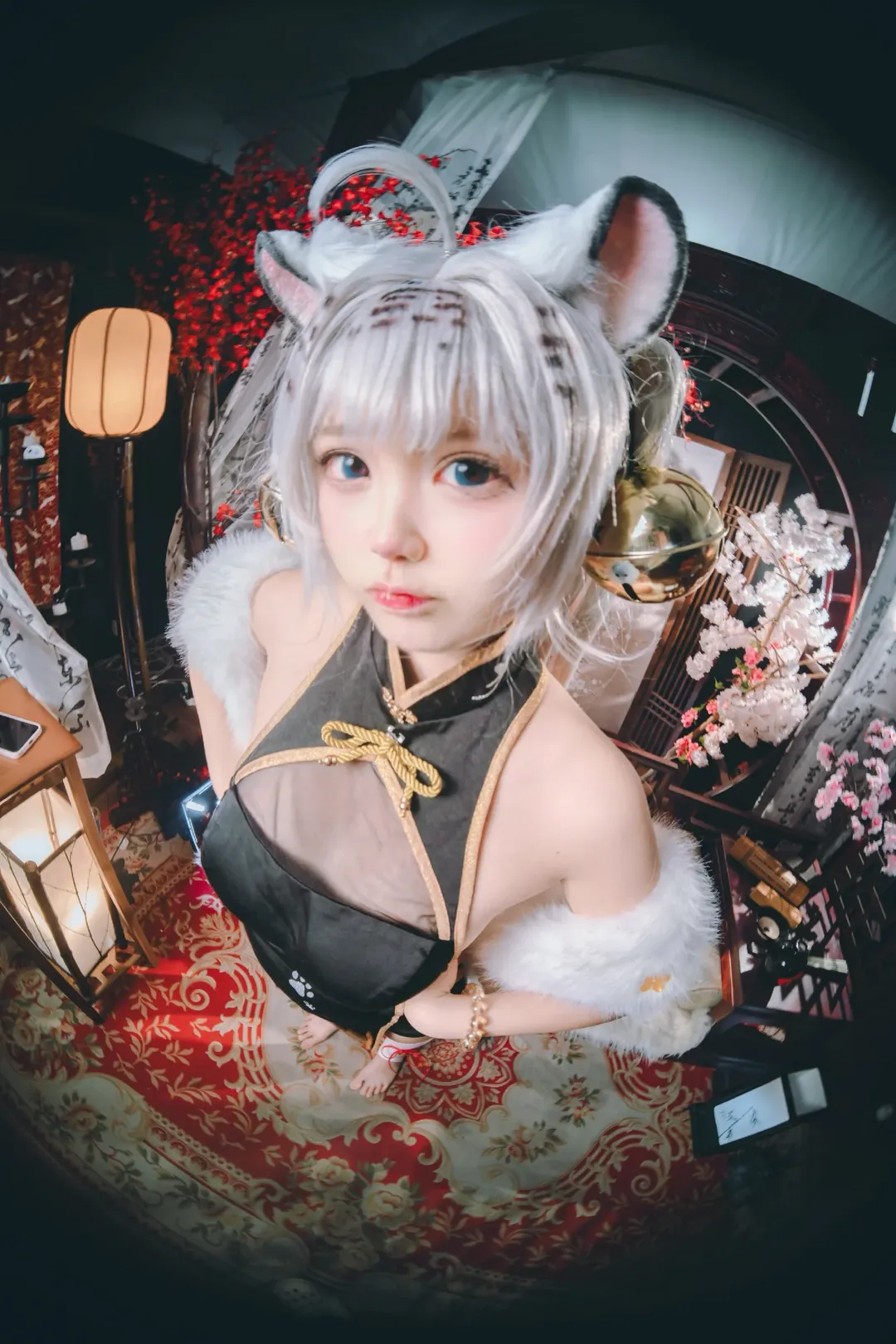 コスプレ写真, 白虎娘 コスプレ, 中国古風, 魚眼レンズ撮影, ケモノ娘コスプレ - 2枚目