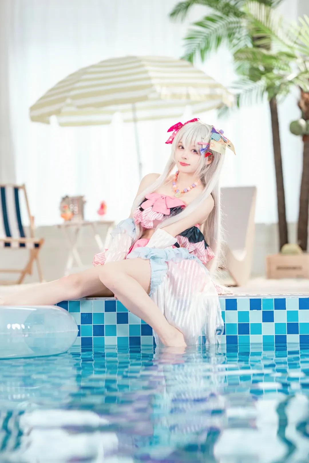 cosplay, 碧蓝档案, 夏日风格, 白洲梓cos, 泳池写真 - 第4张