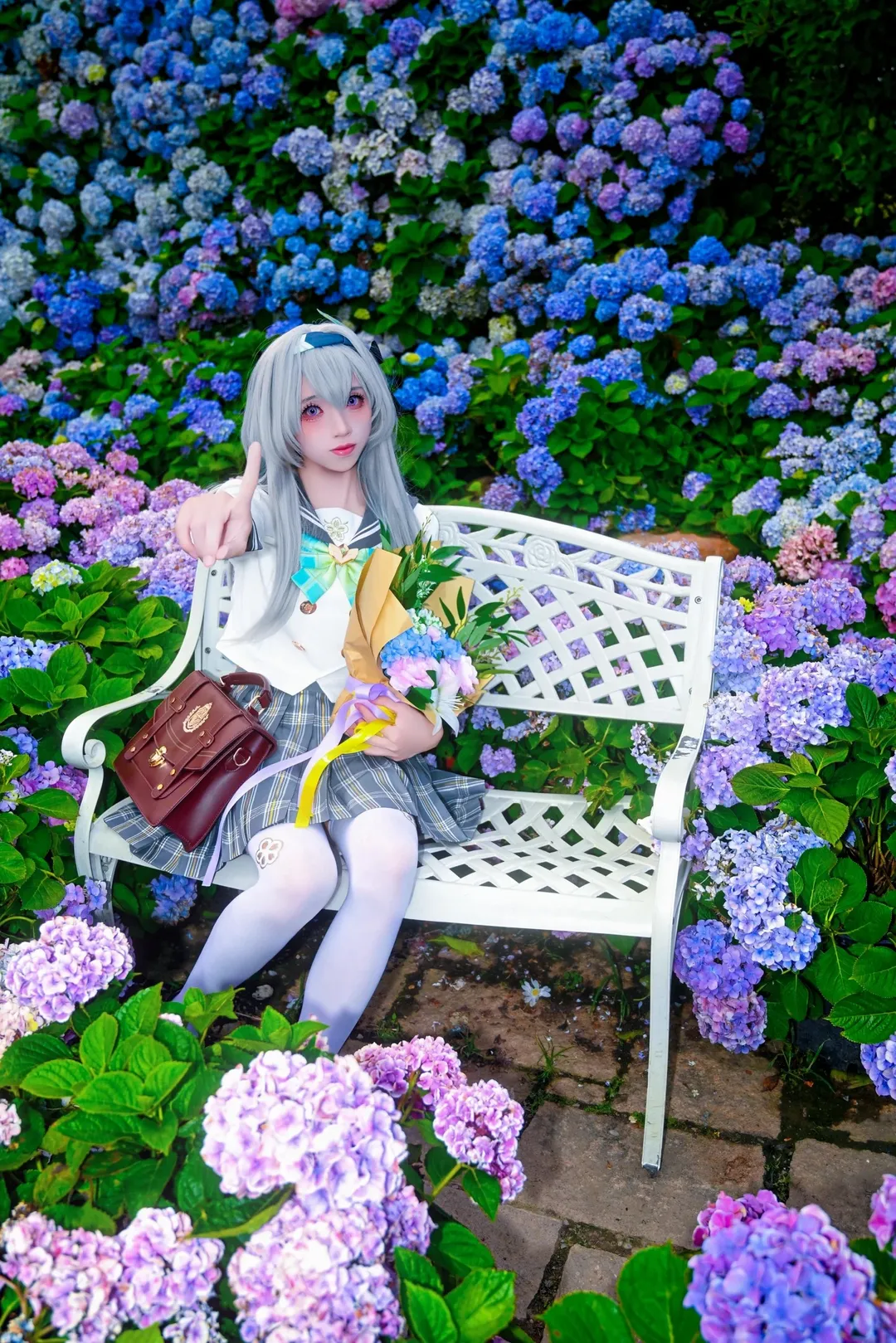 崩坏：星穹铁道, 少女感, 流萤cos, 绣球花, 春日来信 - 第6张