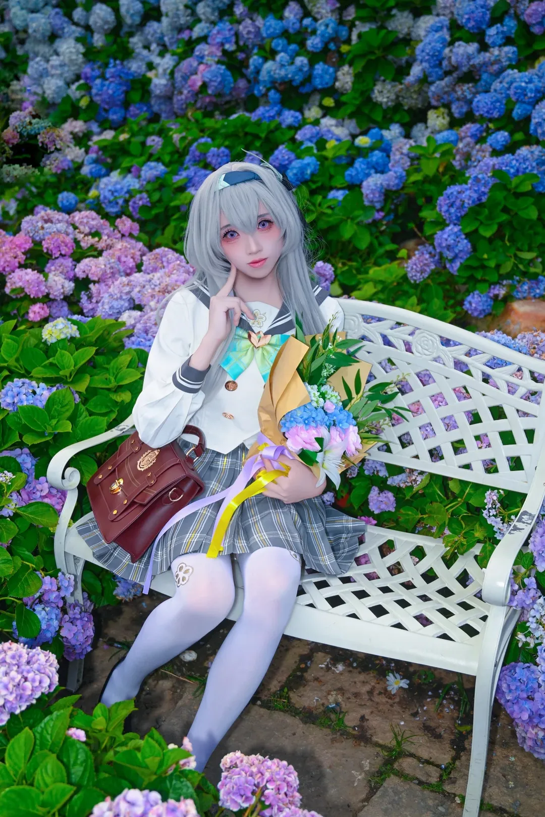 崩坏：星穹铁道, 少女感, 流萤cos, 绣球花, 春日来信 - 第7张