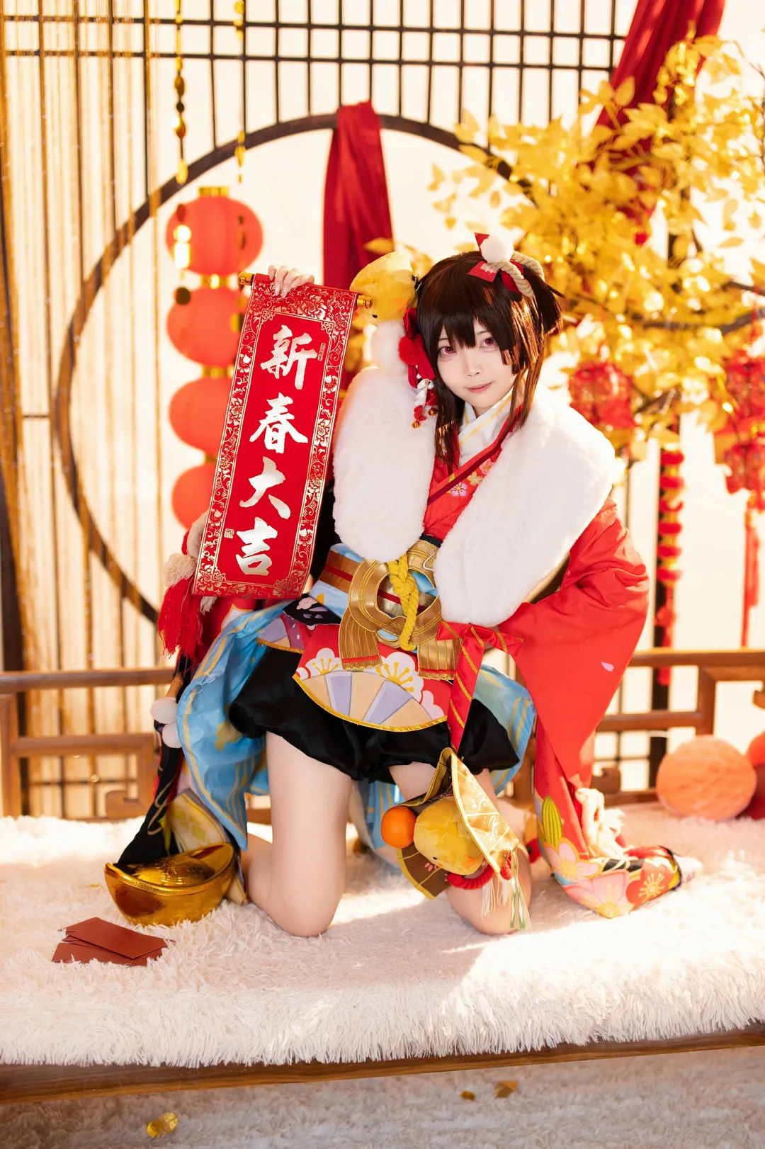 和风服装, cosplay摄影, 新年贺图, 阴阳师, 神乐cos - 第3张