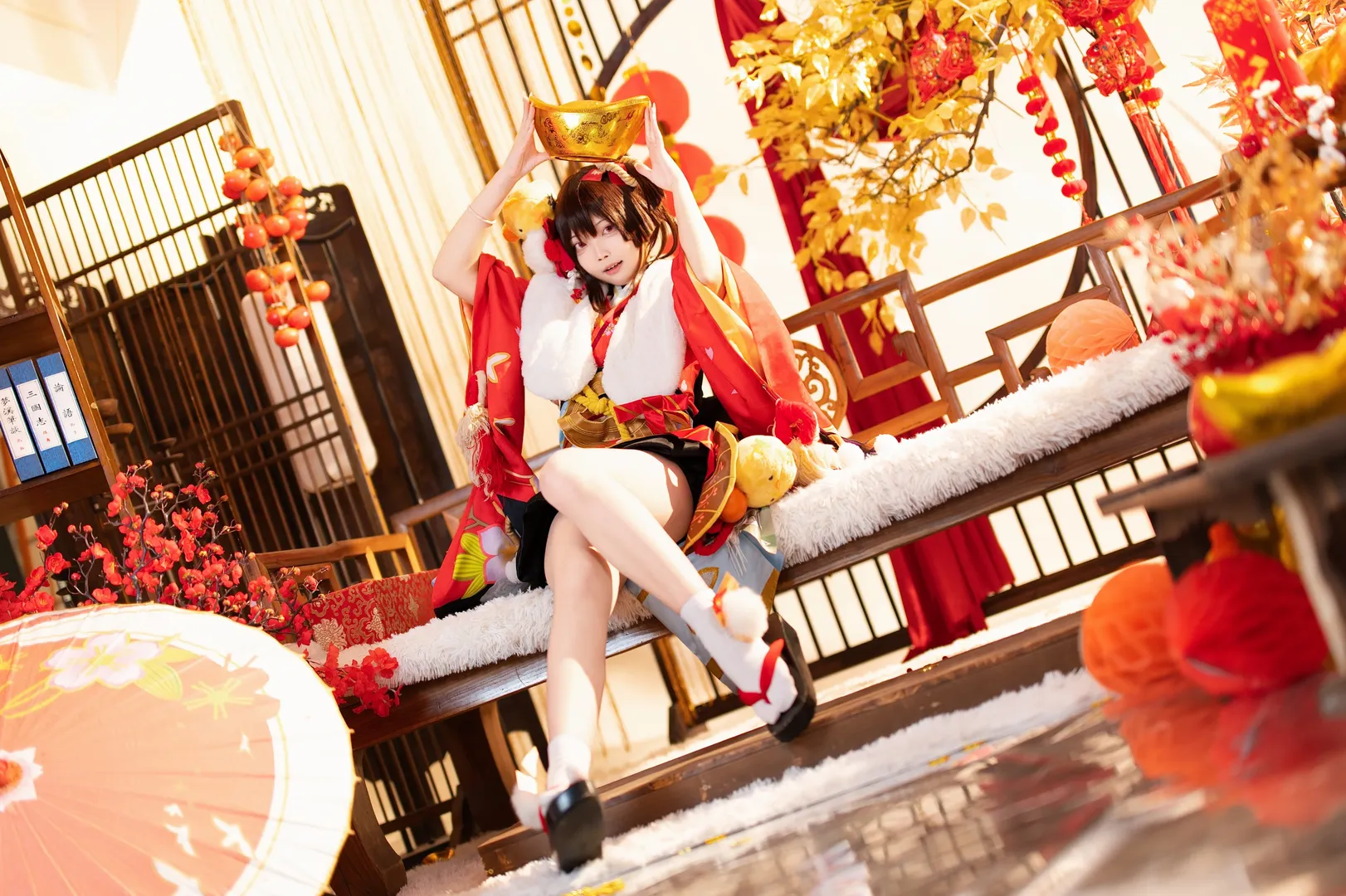 和风服装, cosplay摄影, 新年贺图, 阴阳师, 神乐cos - 第4张