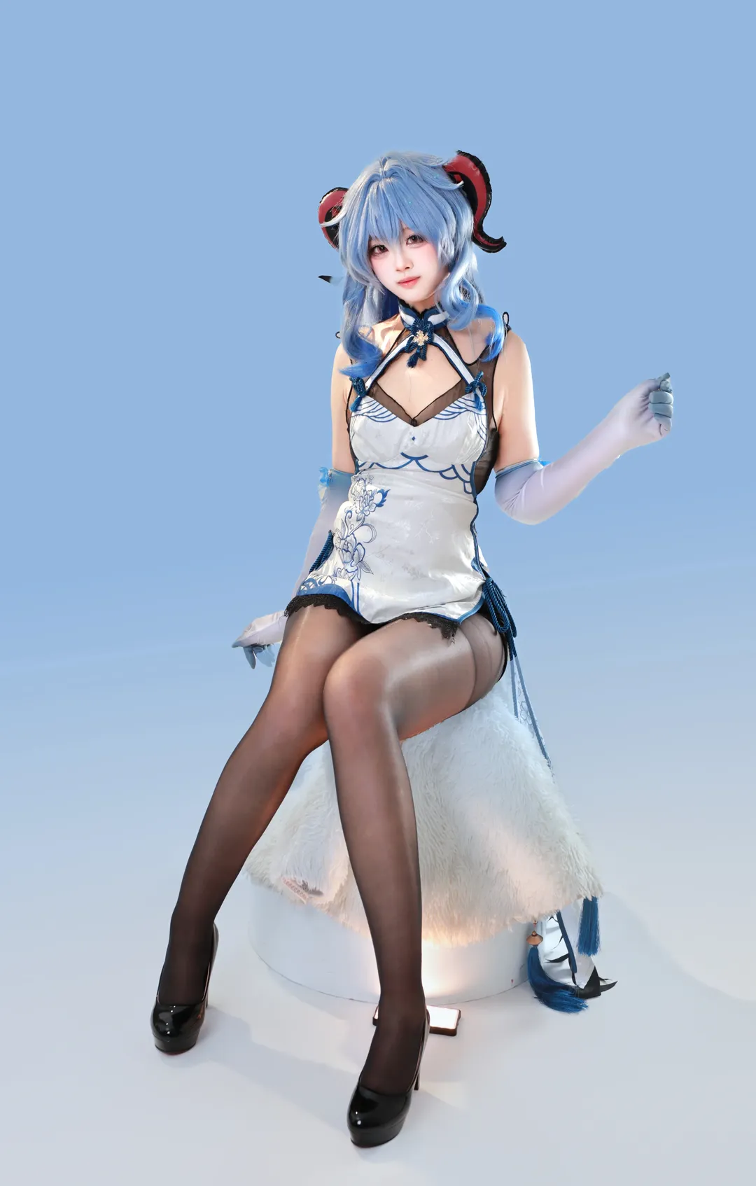 原神, 甘雨 コスプレ, コスプレ, 二次元撮影, 中華風改良服