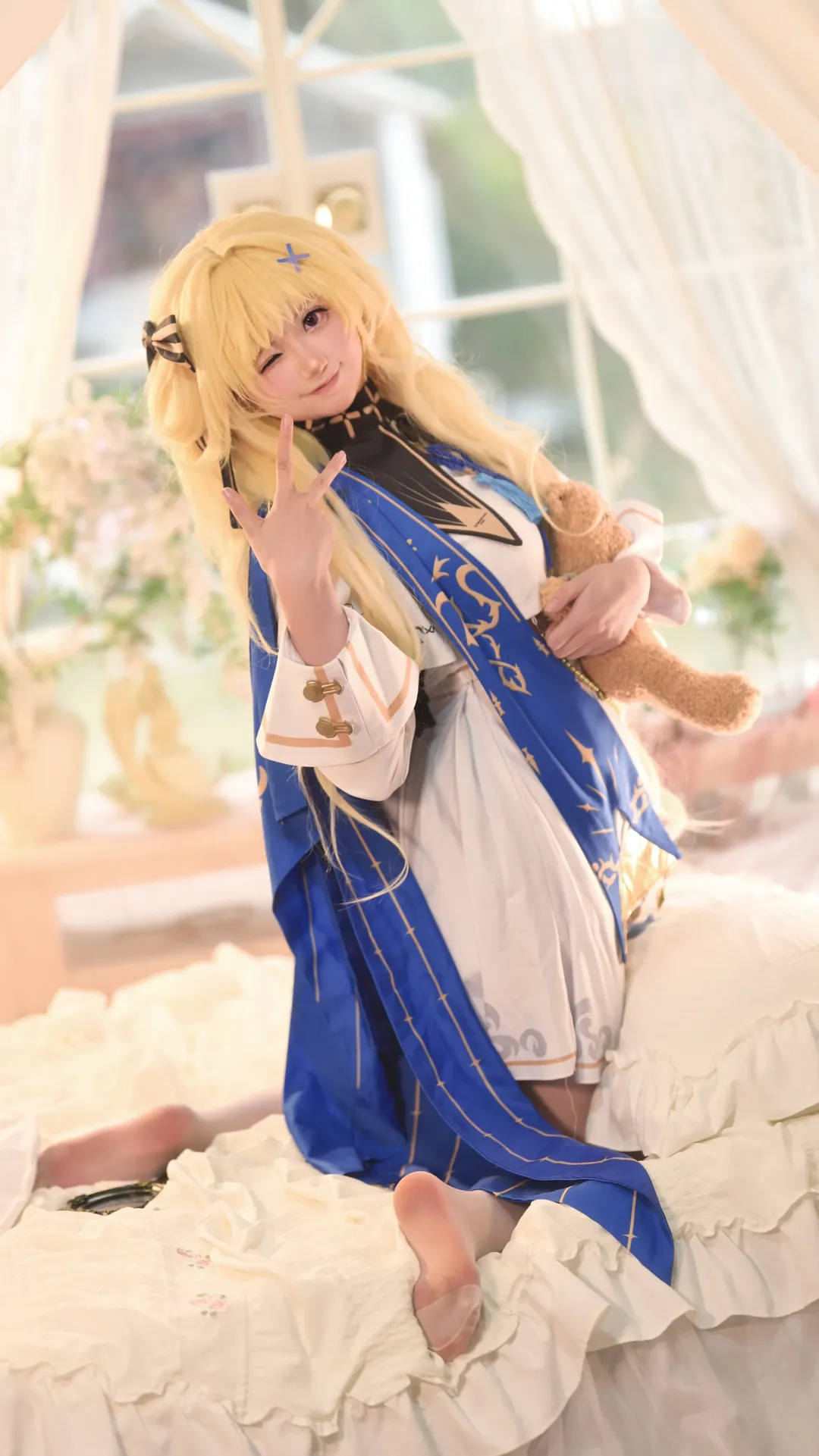 Phoebe Cosplay, Wuthering Waves, Atmospheric photography, Bedroom scene, Cute girl - Image 2
