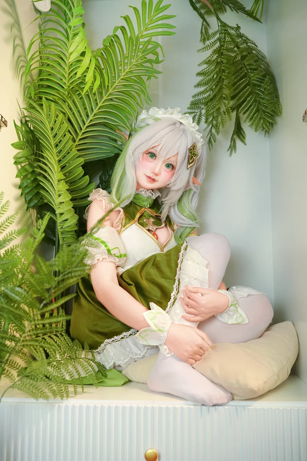原神, 二次元撮影, ナヒーダ コスプレ, 草神コスプレ, エルフ耳メイク - 2枚目