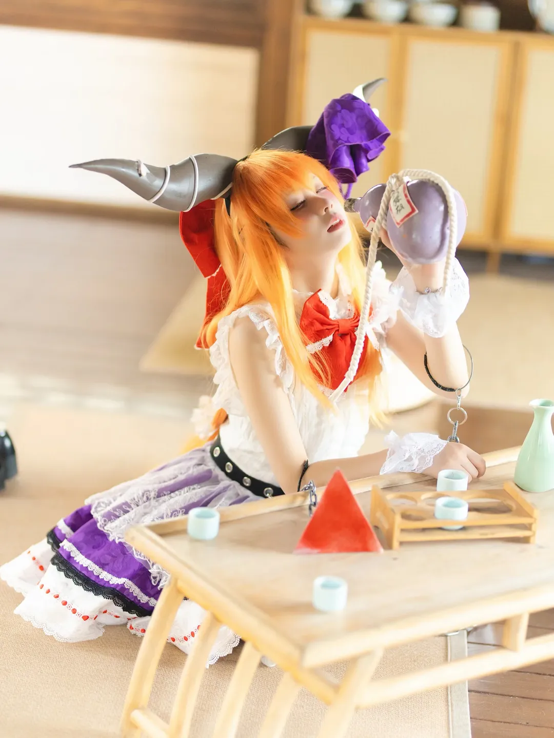 东方project, 车万, 伊吹萃香cos, cosplay正片, 日式室内