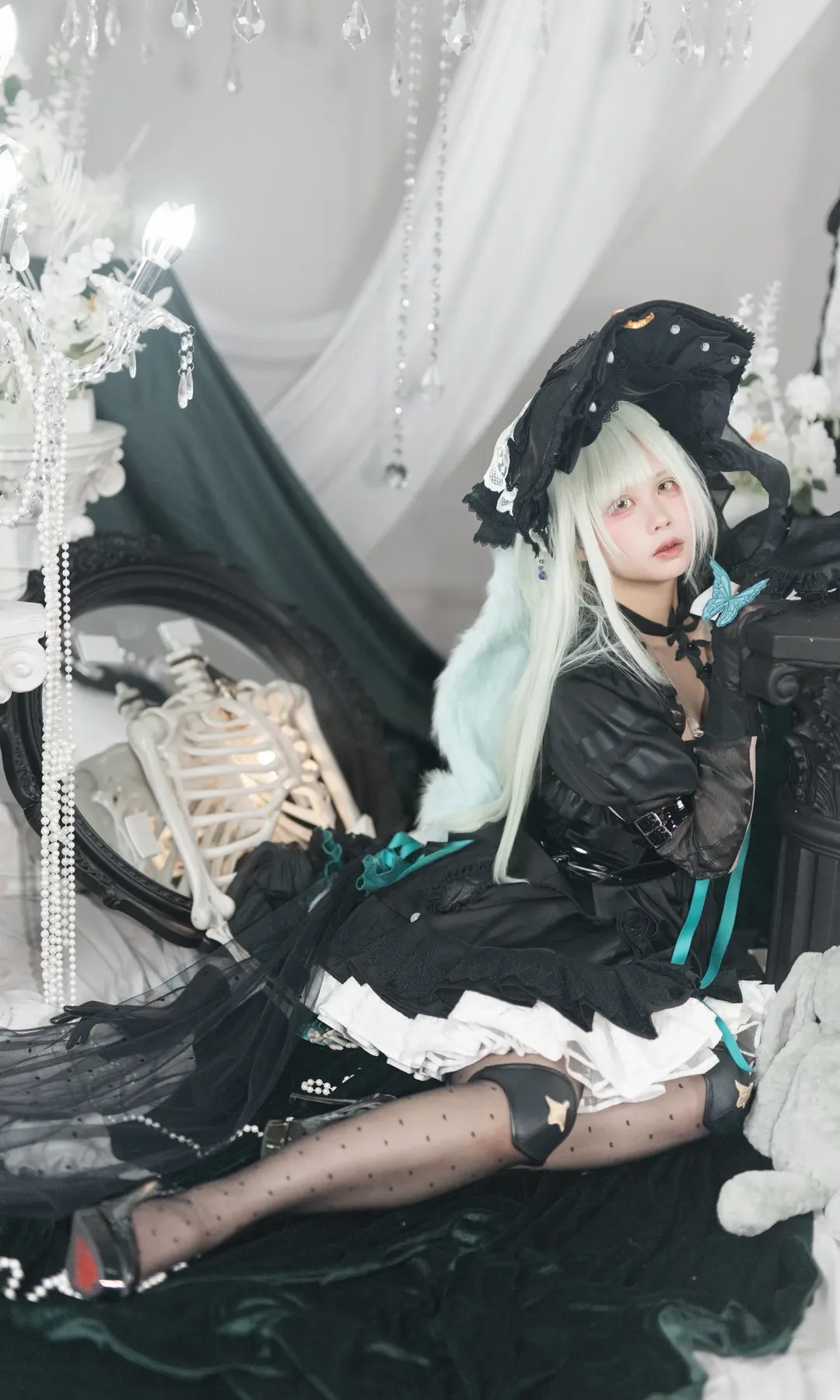 明日方舟, 若叶睦cos, AveMujica联动, 哥特风cosplay, 破次元摄影 - 第7张