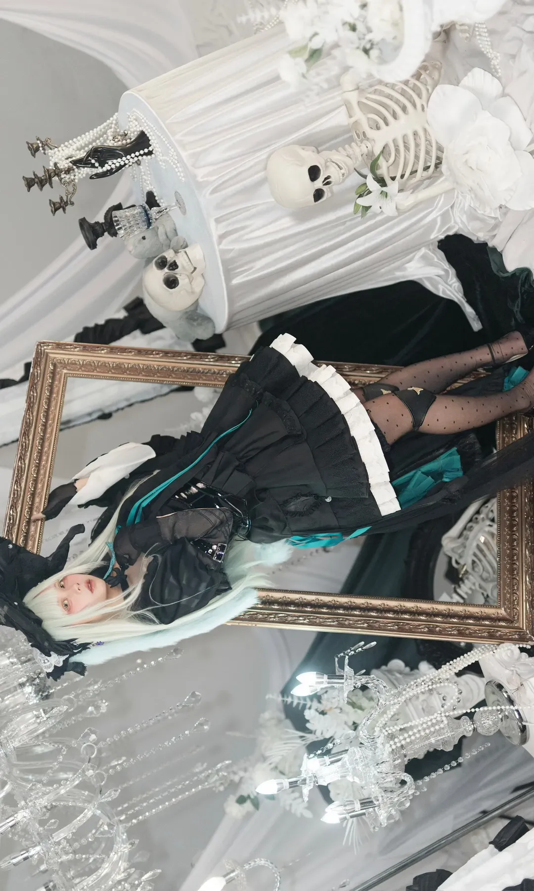 cosplay摄影, 若叶睦cos, 颂乐人偶, 哥特风写真, 影棚布景 - 第3张