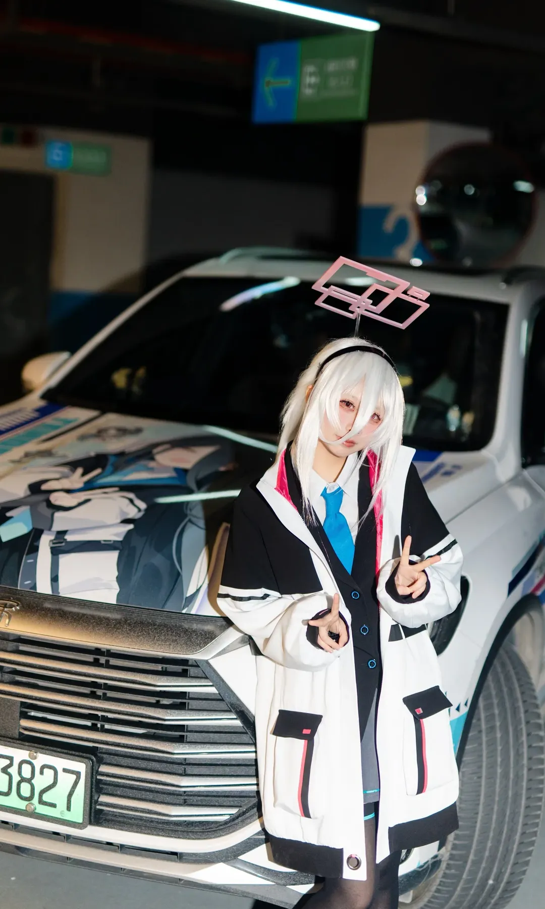 Blue Archive, Itasha, Tendou Arisu cosplay, Underground parking lot photography, Millennium Science School - Image 2