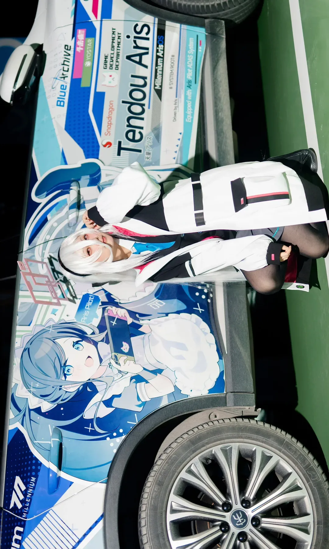 Blue Archive, Itasha, Tendou Arisu cosplay, Underground parking lot photography, Millennium Science School - Image 4