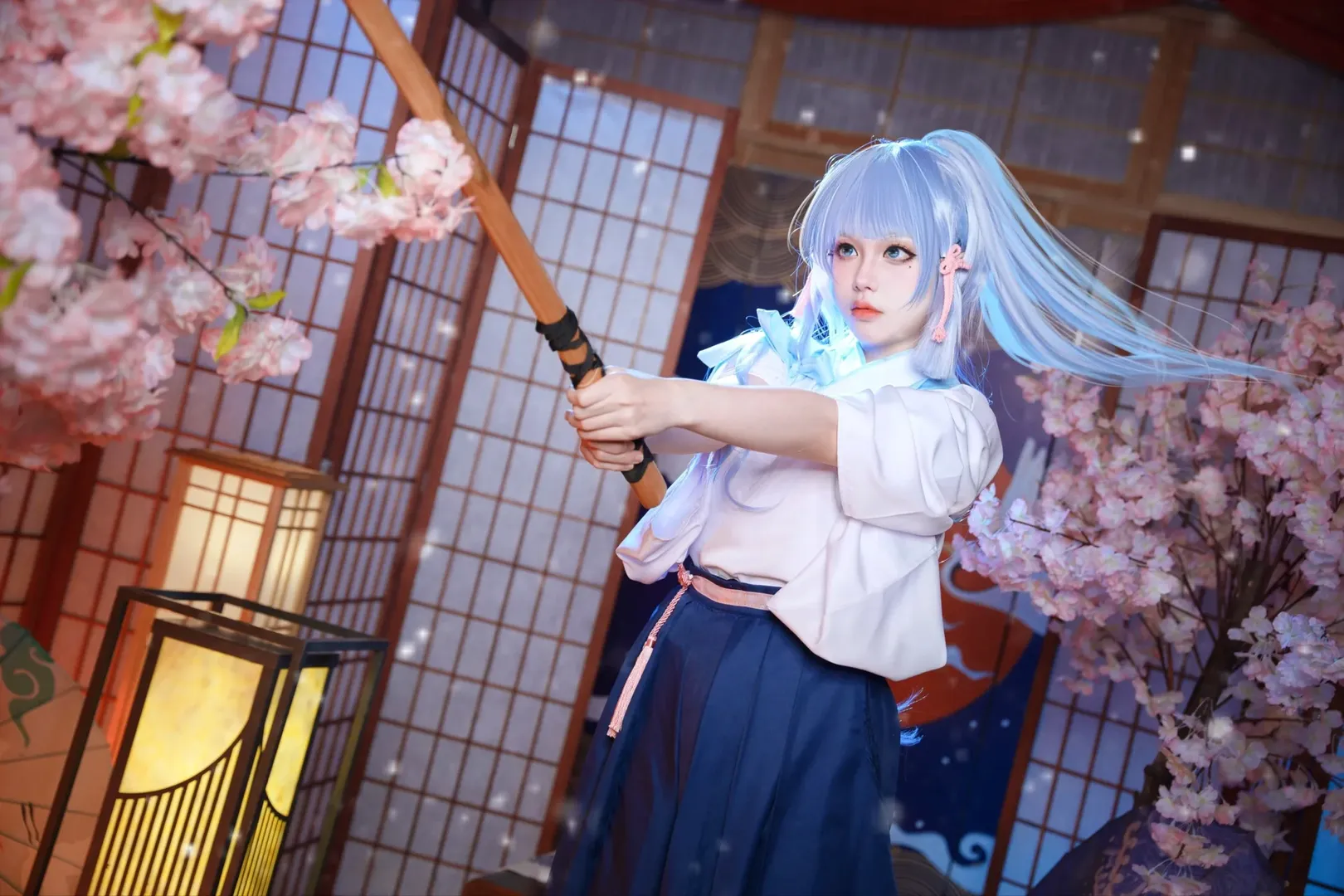 原神, 二次元摄影, 和风, 神里绫华cos, 剑道服 - 第2张