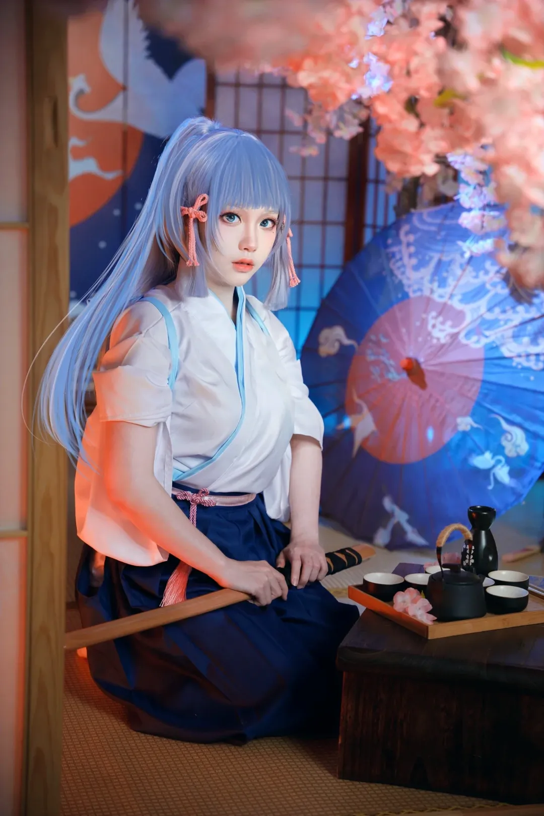 原神, 二次元摄影, 和风, 神里绫华cos, 剑道服 - 第3张