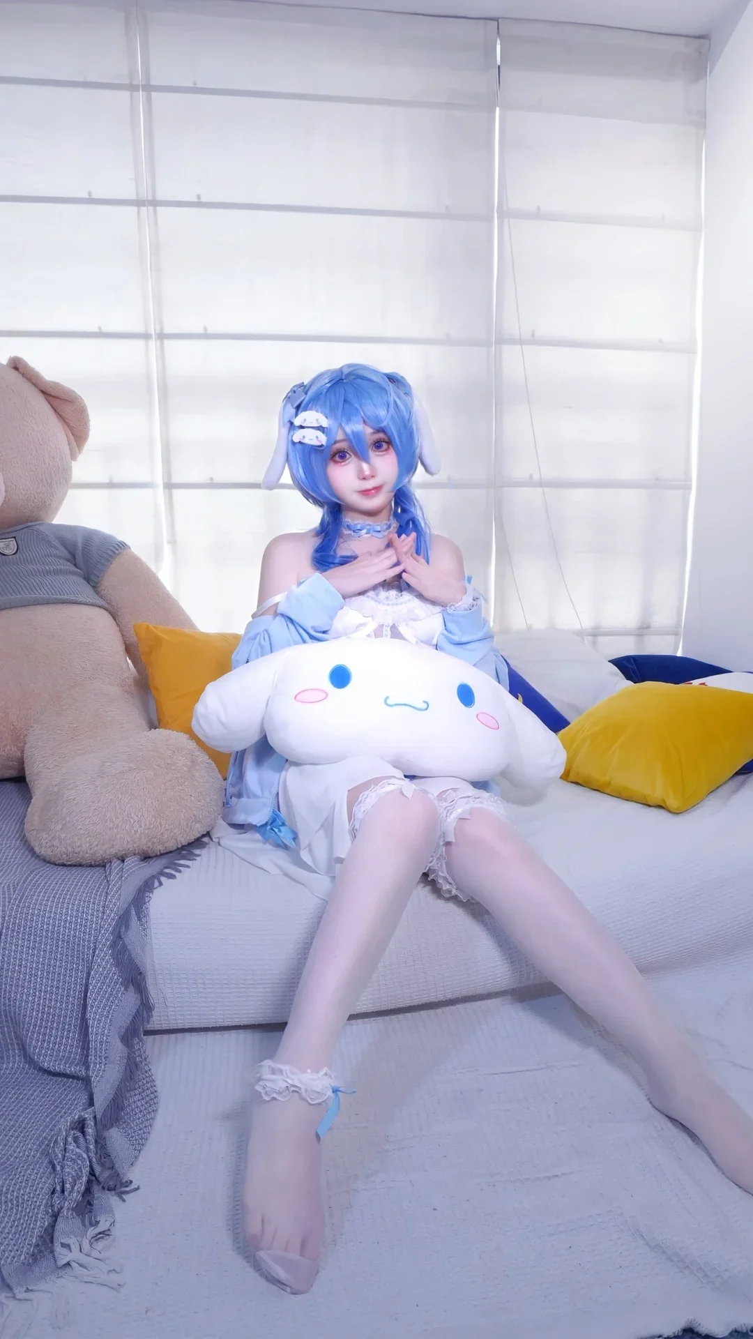 原神, 甘雨cos, 软萌穿搭, Cosplay正片, 玉桂狗甘雨 - 第3张