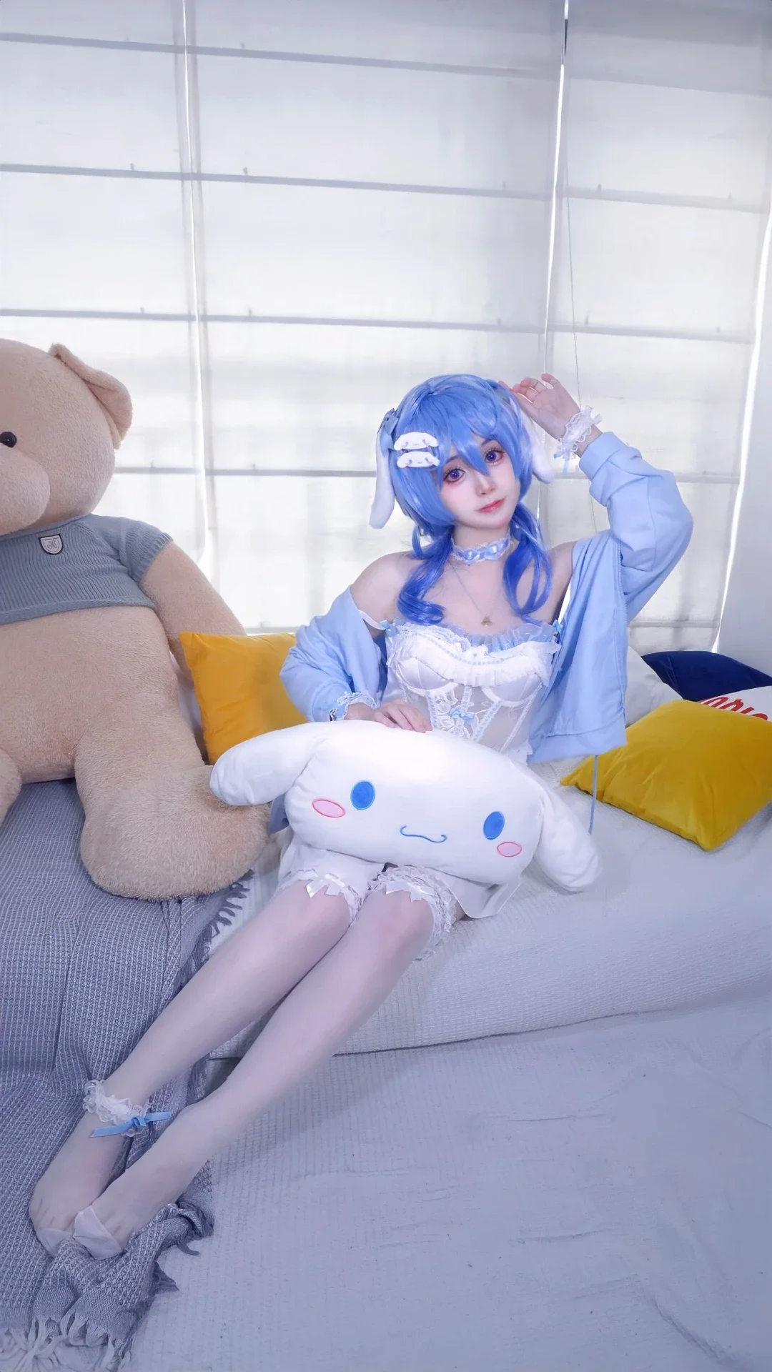 原神, 甘雨cos, 软萌穿搭, Cosplay正片, 玉桂狗甘雨