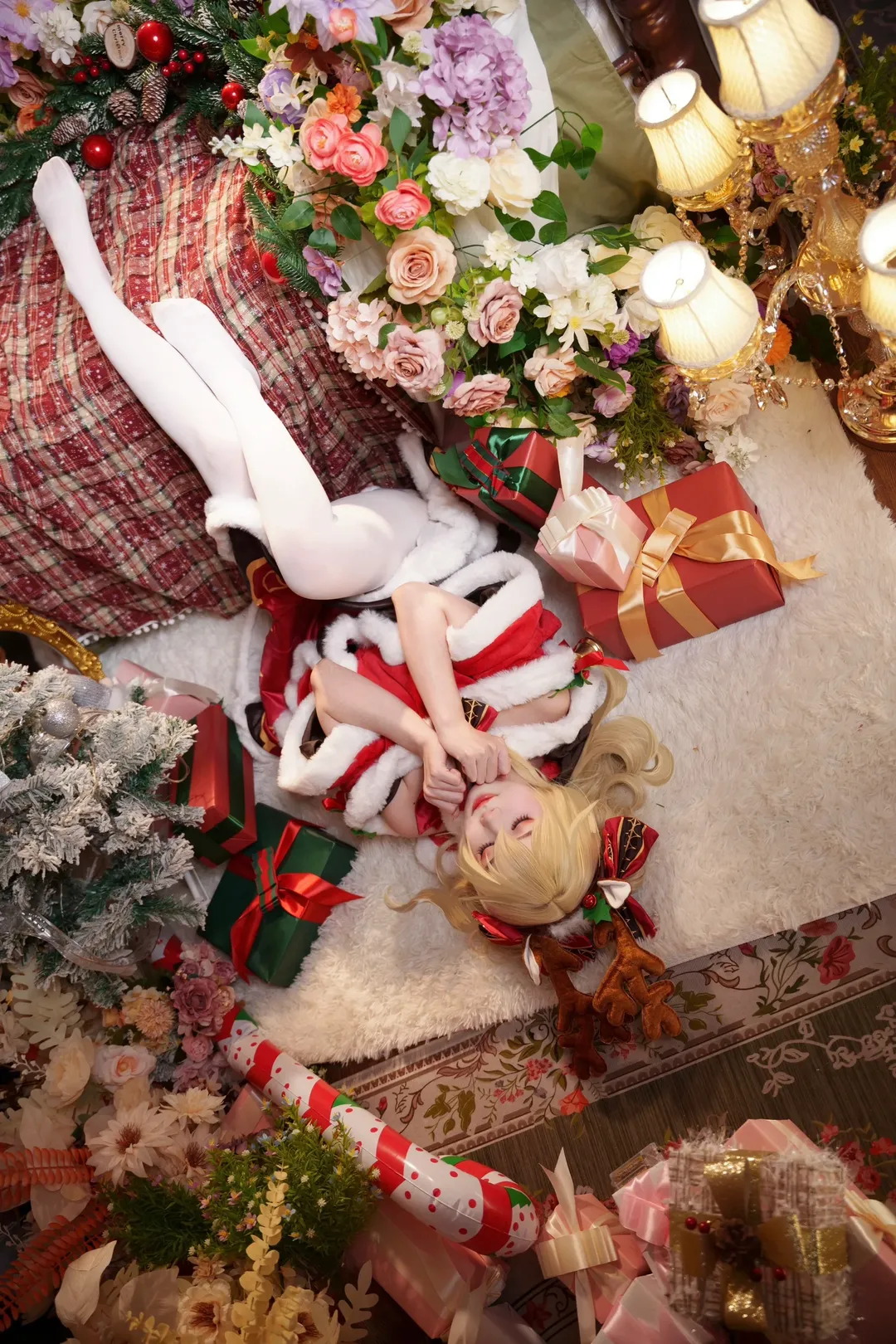 原神, cosplay, 二次元摄影, 芭芭拉cos, 圣诞cos - 第1张