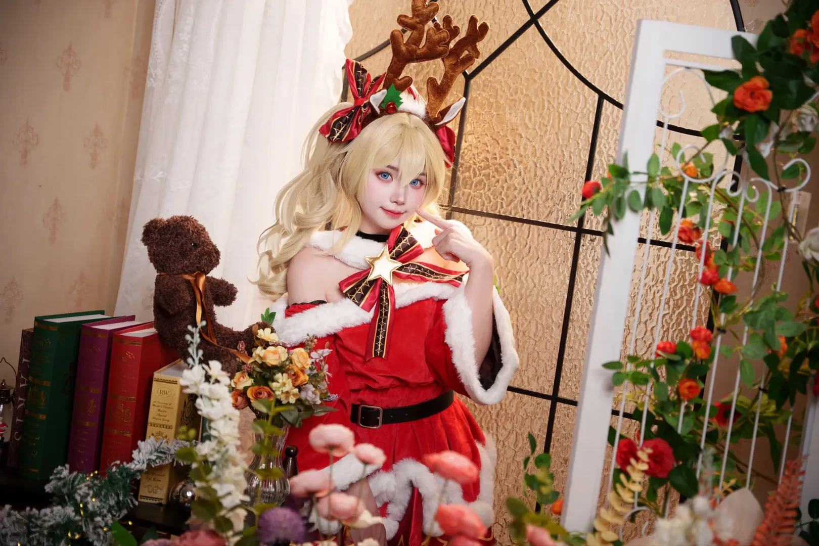 原神, cosplay, 二次元摄影, 芭芭拉cos, 圣诞cos - 第5张