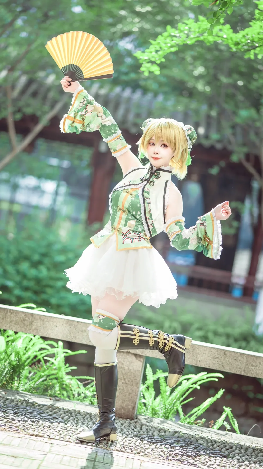 二次元少女, LoveLive, cosplay摄影, 小泉花阳cos, 旗袍觉醒