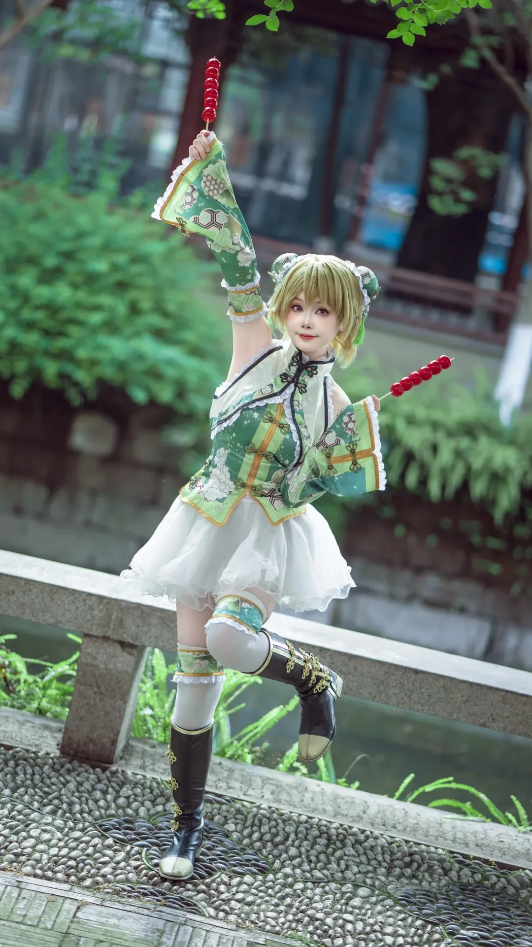二次元少女, LoveLive, cosplay摄影, 小泉花阳cos, 旗袍觉醒 - 第2张