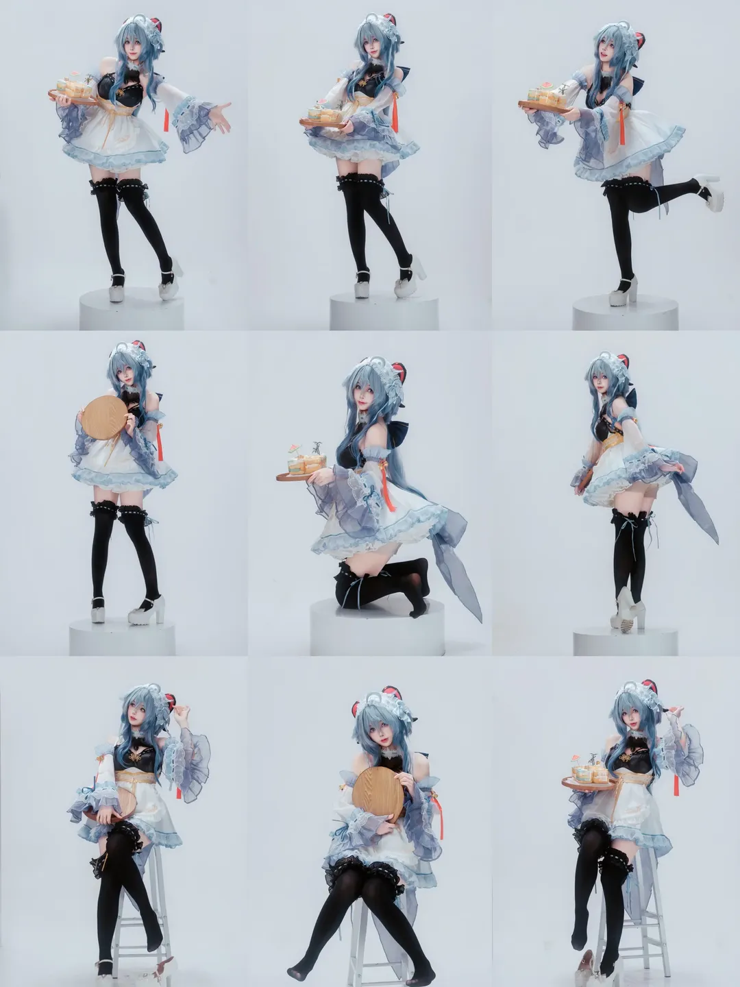 原神, 甘雨 コスプレ, コスプレ, メイド服, ポーズ参考