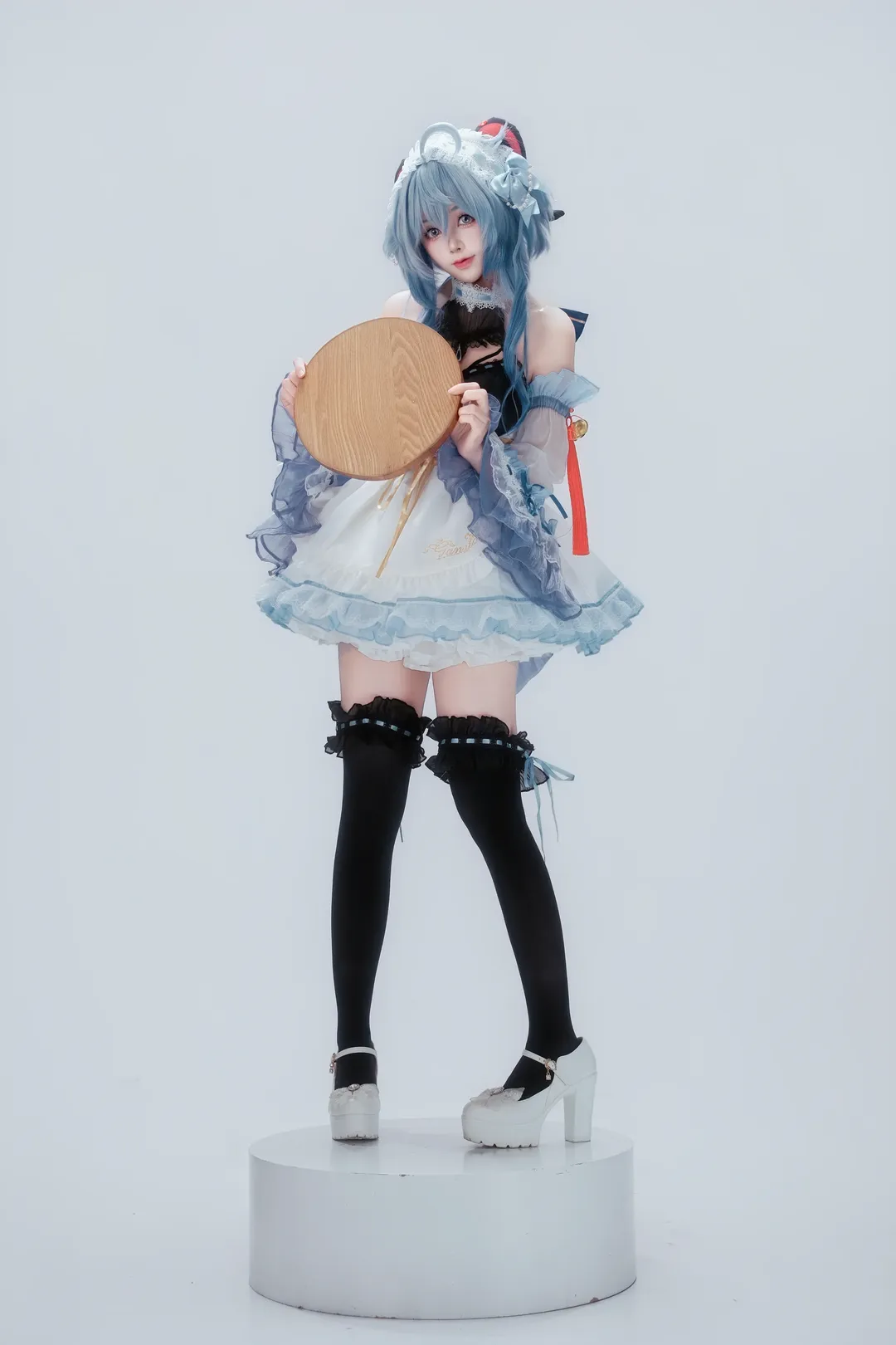 Genshin Impact, Ganyu Cosplay, cosplay, Maid outfit, Pose reference - Image 5