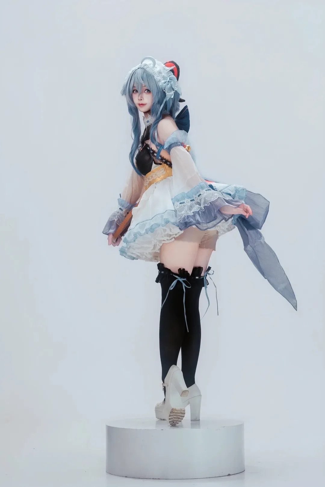 Genshin Impact, Ganyu Cosplay, cosplay, Maid outfit, Pose reference - Image 7