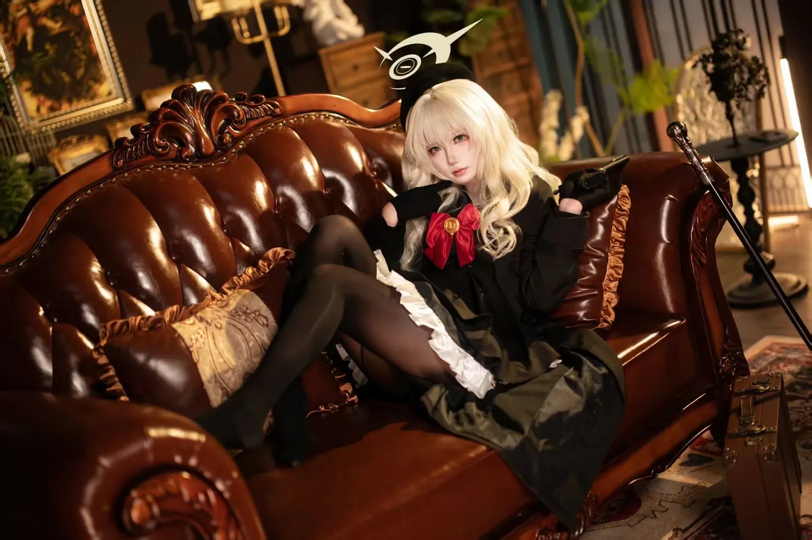 蔚蓝档案, 笑面教授cos, 哥特萝莉, cosplay正片, 复古摄影