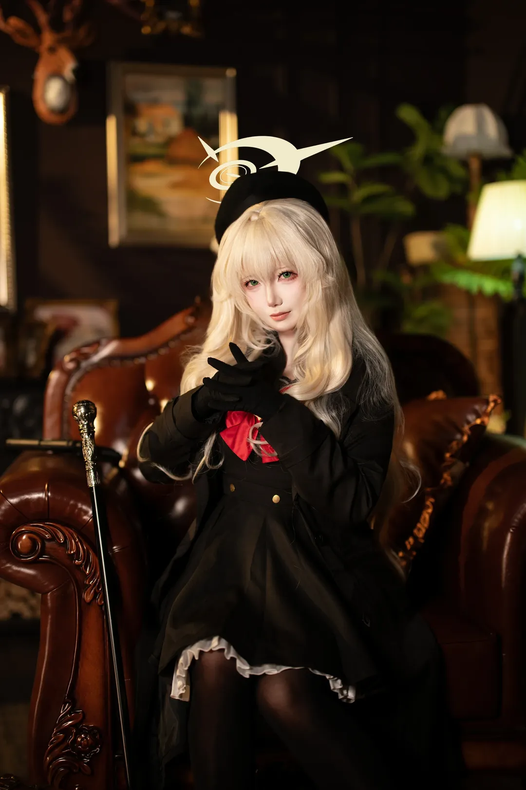 蔚蓝档案, 笑面教授cos, 哥特萝莉, cosplay正片, 复古摄影 - 第7张
