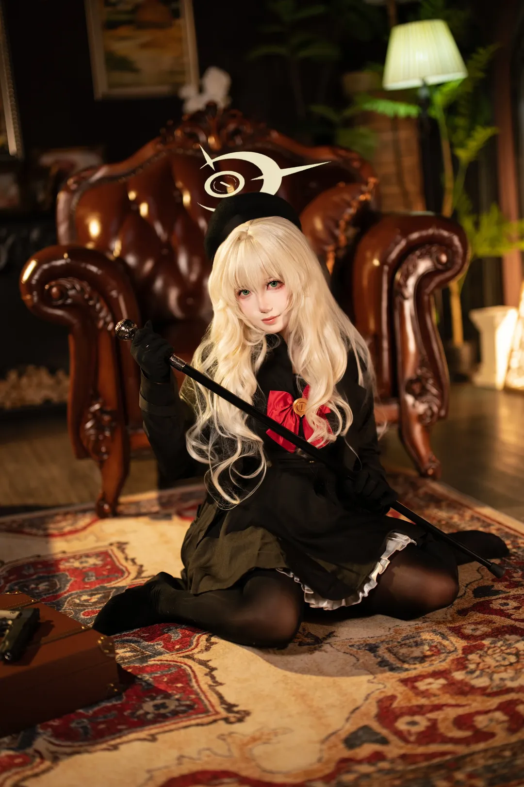 蔚蓝档案, 笑面教授cos, 哥特萝莉, cosplay正片, 复古摄影 - 第9张