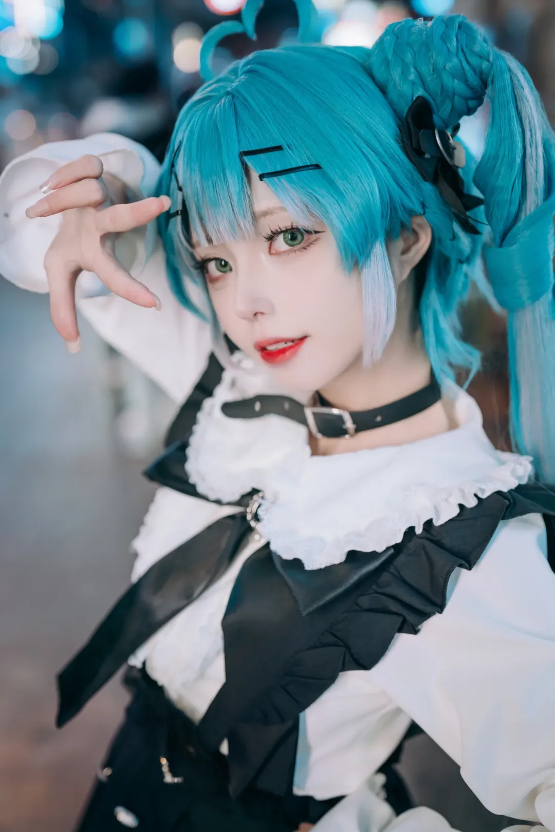 二次元, 初音未来cos, 夜景人像, VOCALOID, 地雷系穿搭 - 第2张