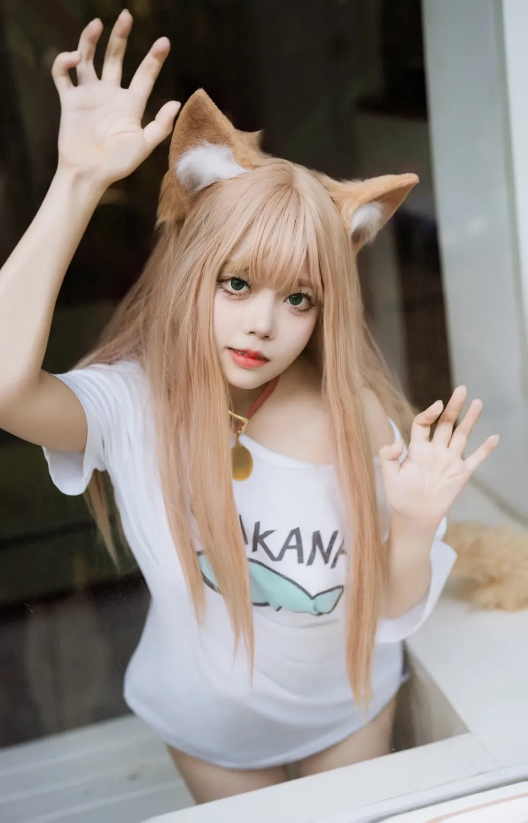 白丝穿搭, 兽耳cosplay, 居家风摄影, 慵懒日常, 纸箱猫娘 - 第7张
