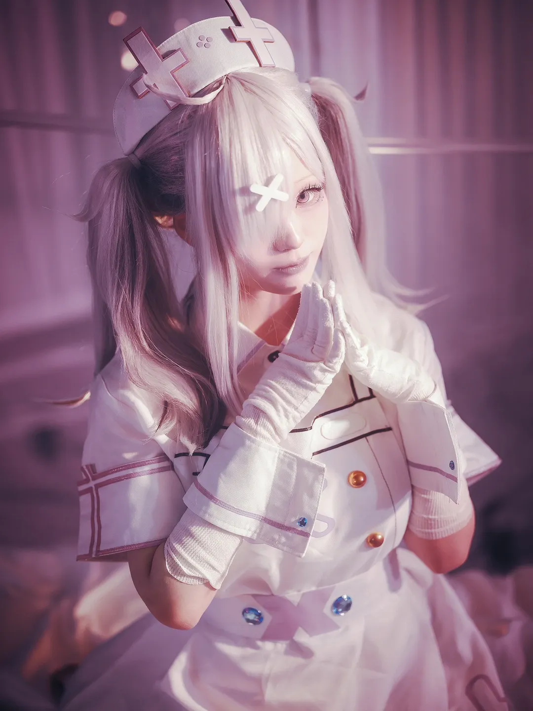 氛围感写真, 护士装cosplay, 健屋花那cos, 彩虹社, Vtuber仿妆 - 第8张