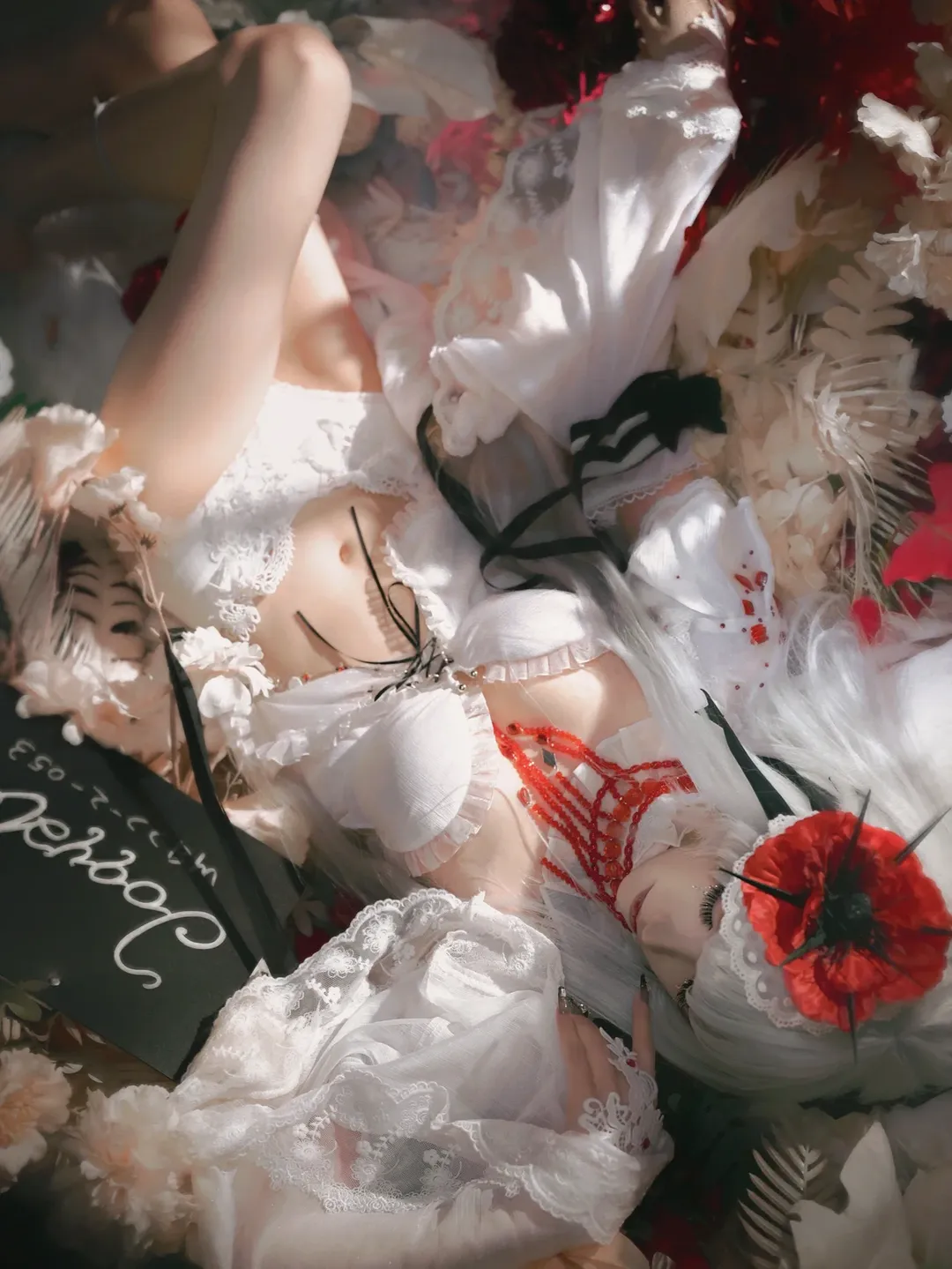 氛围感摄影, cosplay正片, 无期迷途, 可可莉克cos, 白蕾丝穿搭 - 第5张