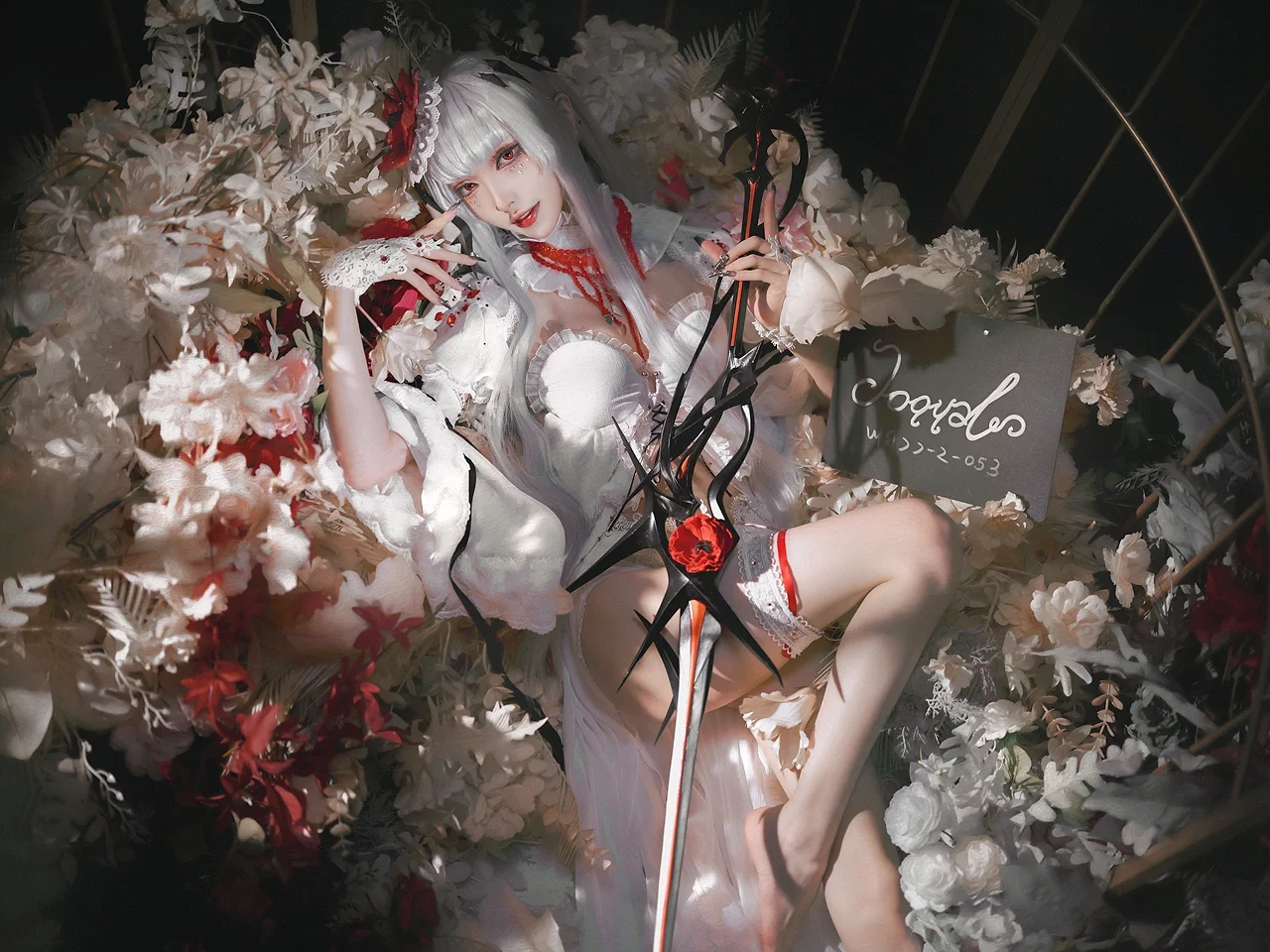 氛围感摄影, cosplay正片, 无期迷途, 可可莉克cos, 白蕾丝穿搭 - 第9张