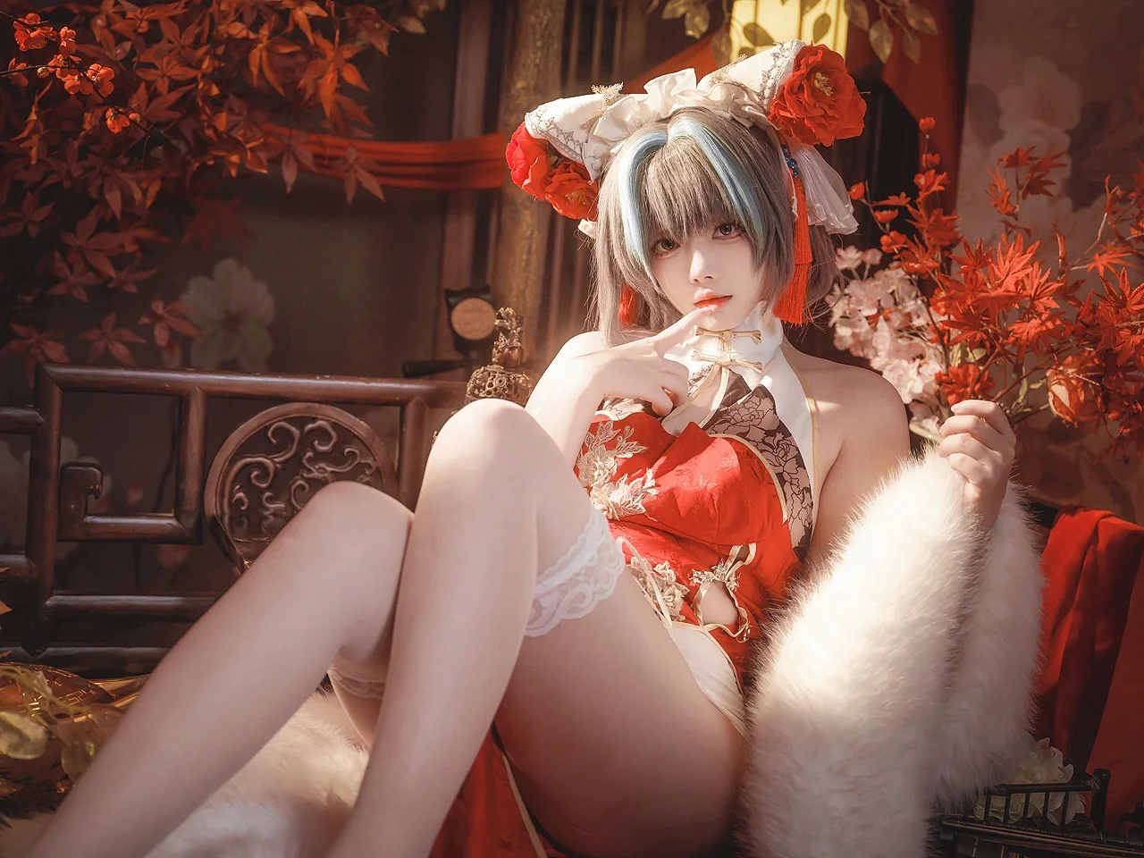 cosplay, 柴郡cos, 碧蓝航线, 国风cosplay, 新春贺图 - 第4张
