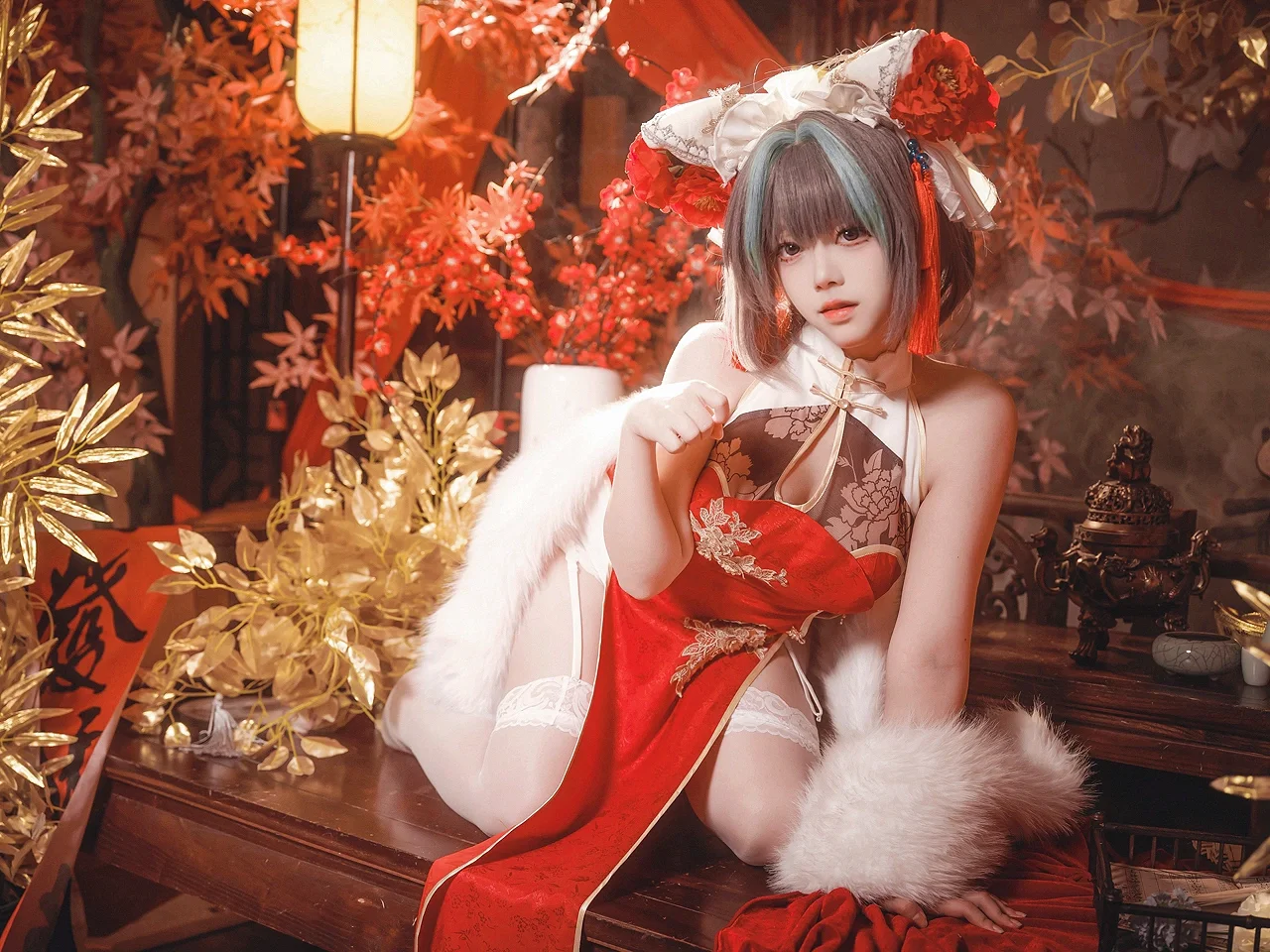 cosplay, 柴郡cos, 碧蓝航线, 国风cosplay, 新春贺图 - 第6张